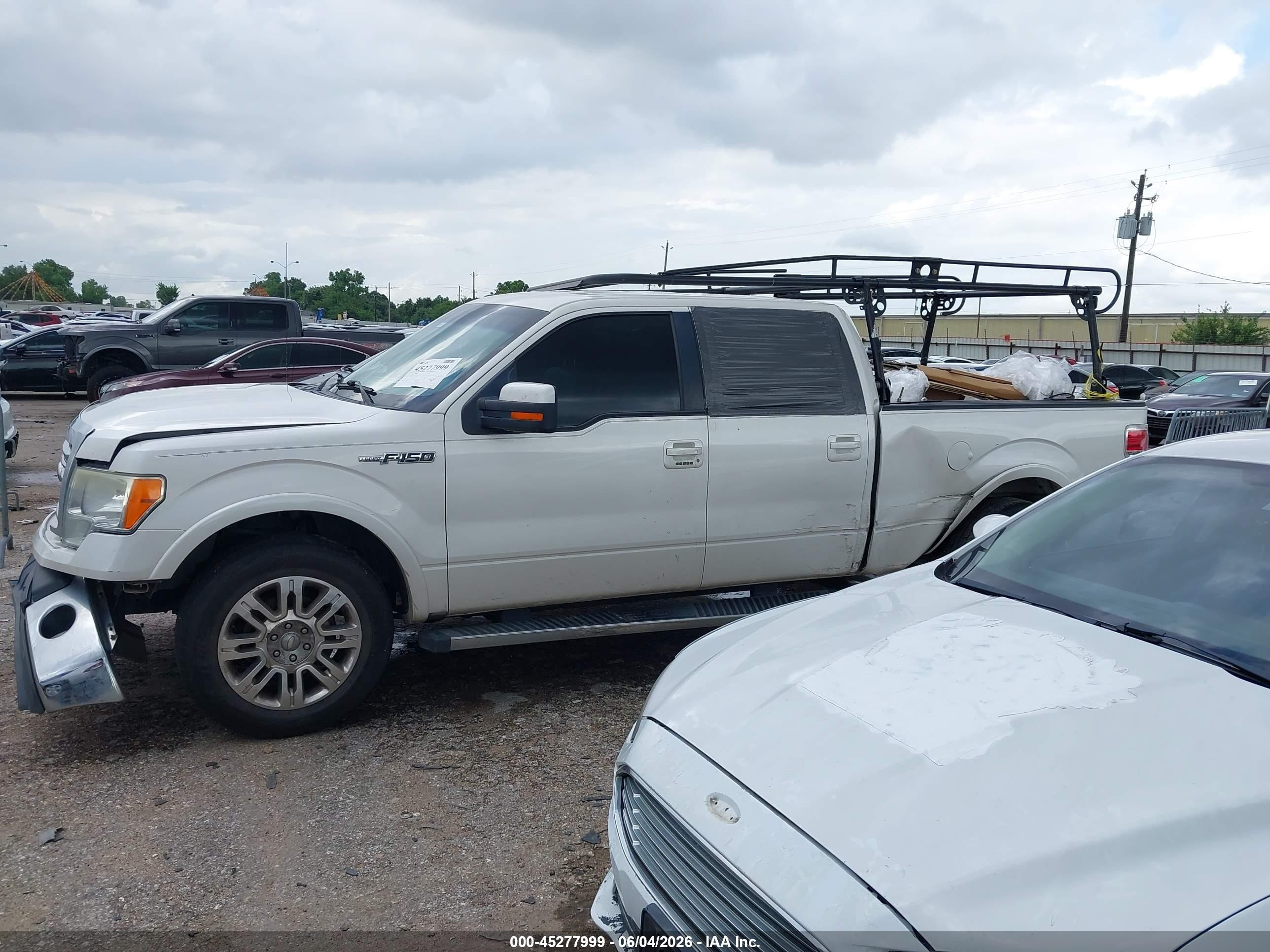 2013 Ford F-150 Lariat White vin: 1FTFW1CFXDKE86454