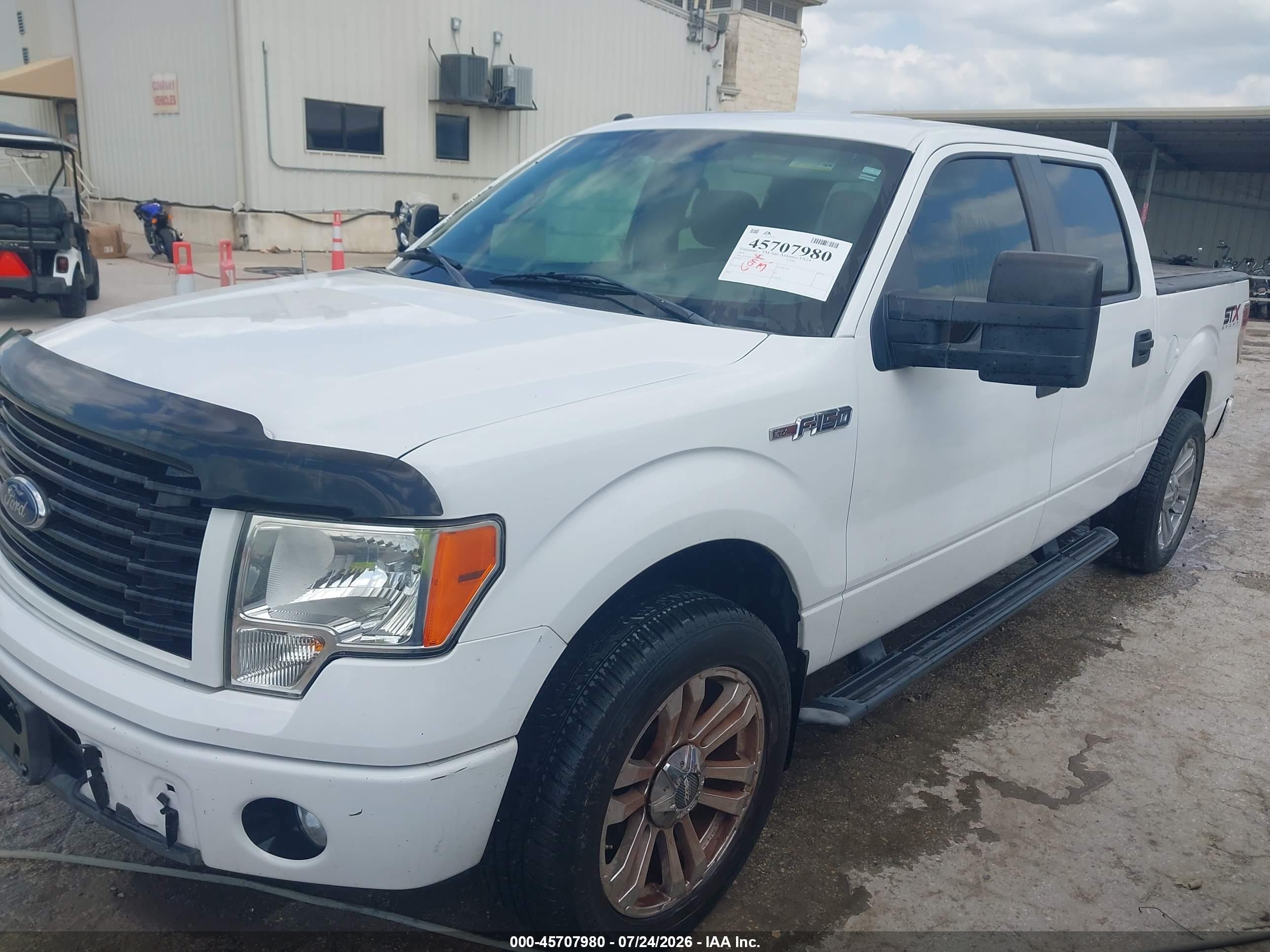 2014 Ford F-150 Stx White vin: 1FTFW1CFXEFA27984