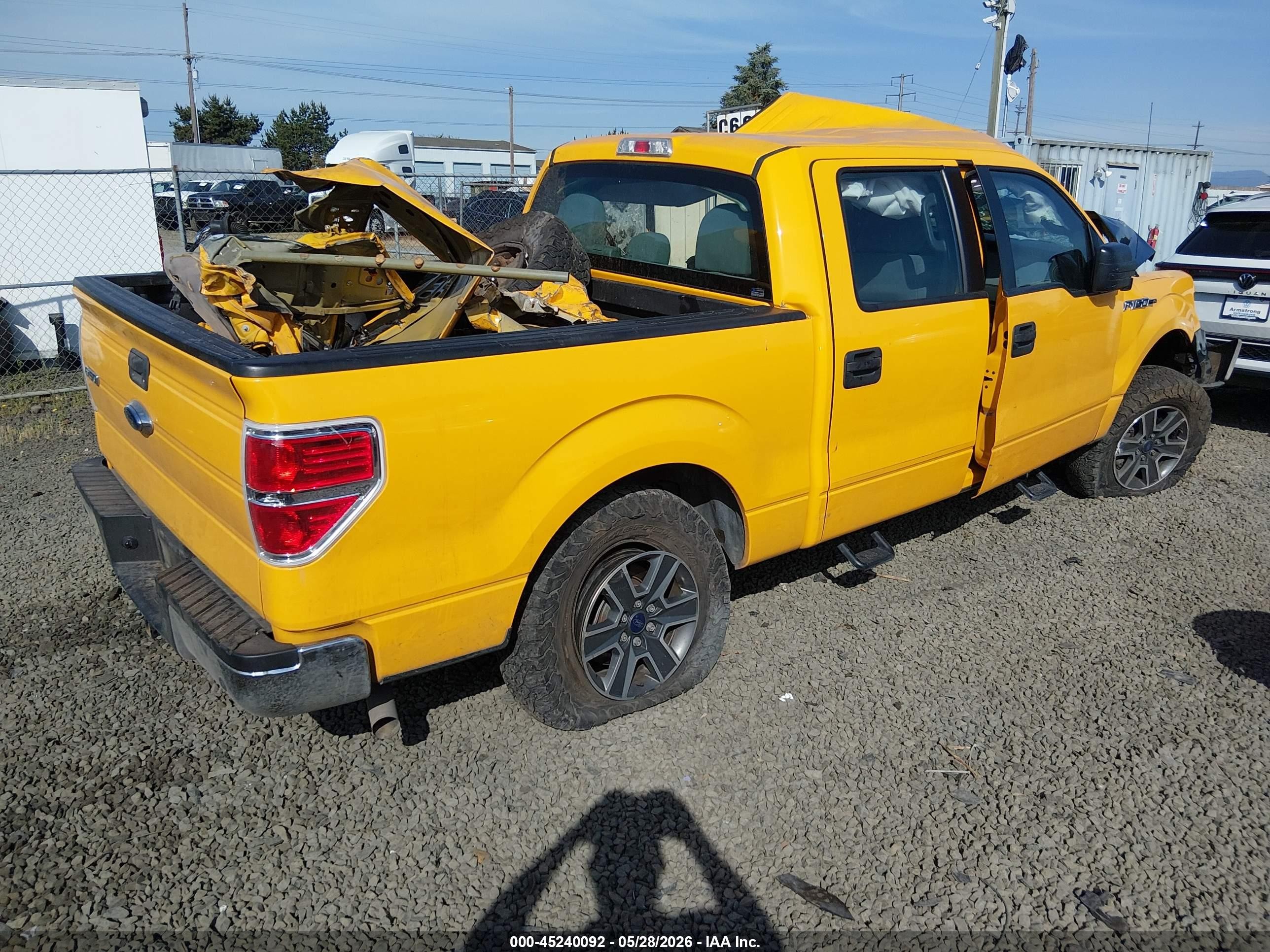 2014 Ford F-150 Xl Yellow vin: 1FTFW1CFXEKG53011