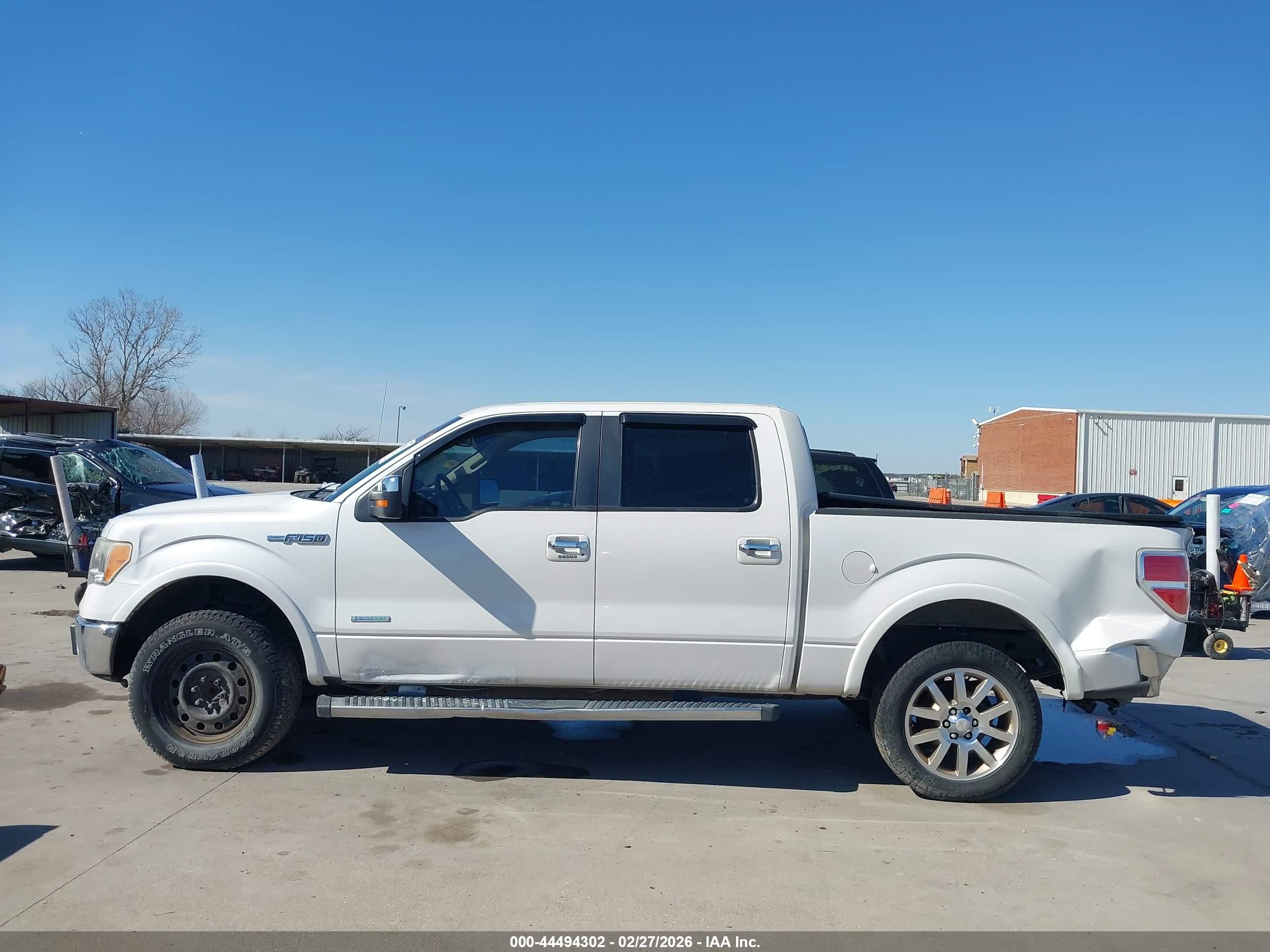 2012 Ford F-150 Lariat White vin: 1FTFW1CT0CKD73942