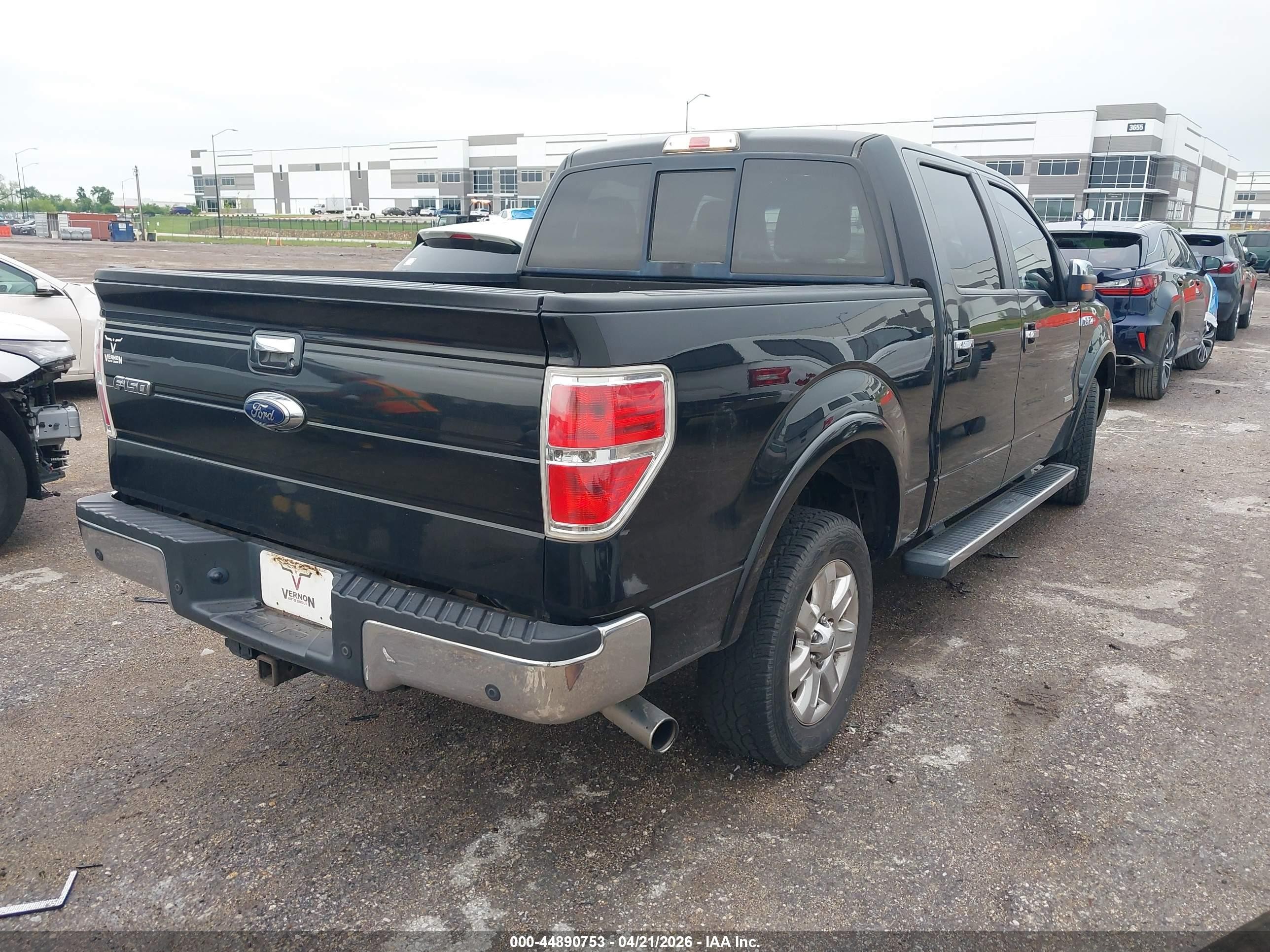 2014 Ford F-150 Lariat Black vin: 1FTFW1CT0EFC69303