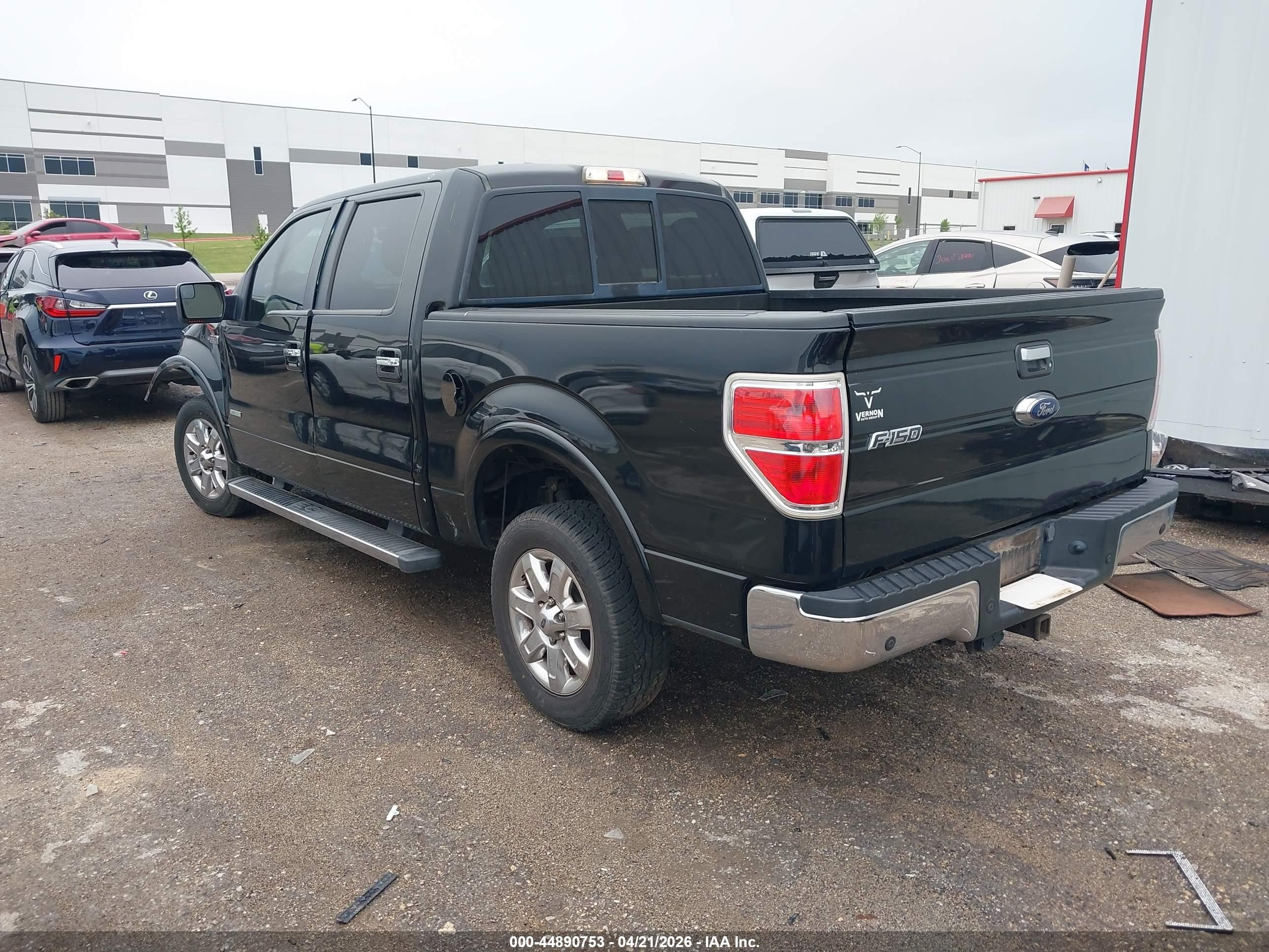 2014 Ford F-150 Lariat Black vin: 1FTFW1CT0EFC69303