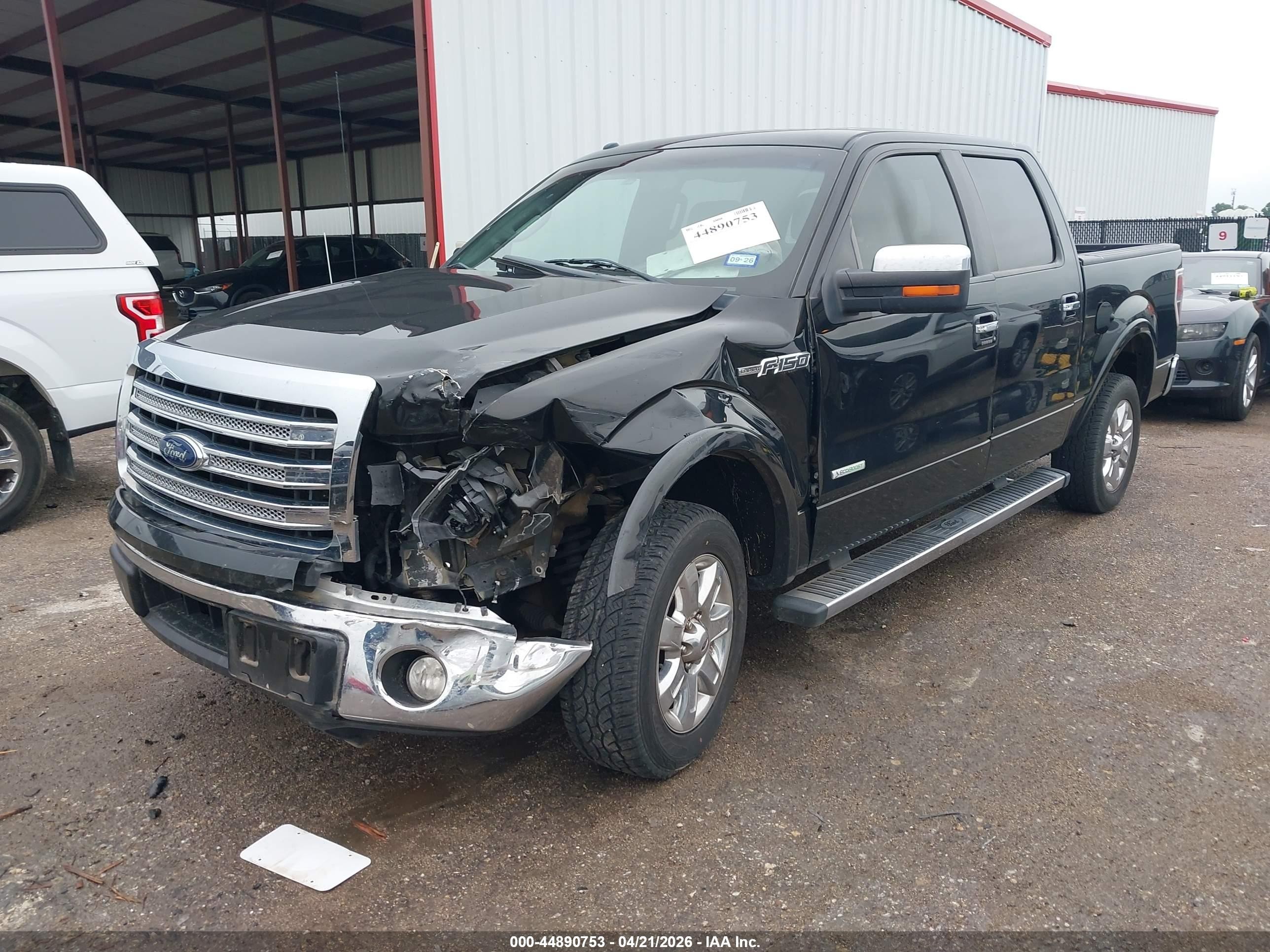 2014 Ford F-150 Lariat Black vin: 1FTFW1CT0EFC69303