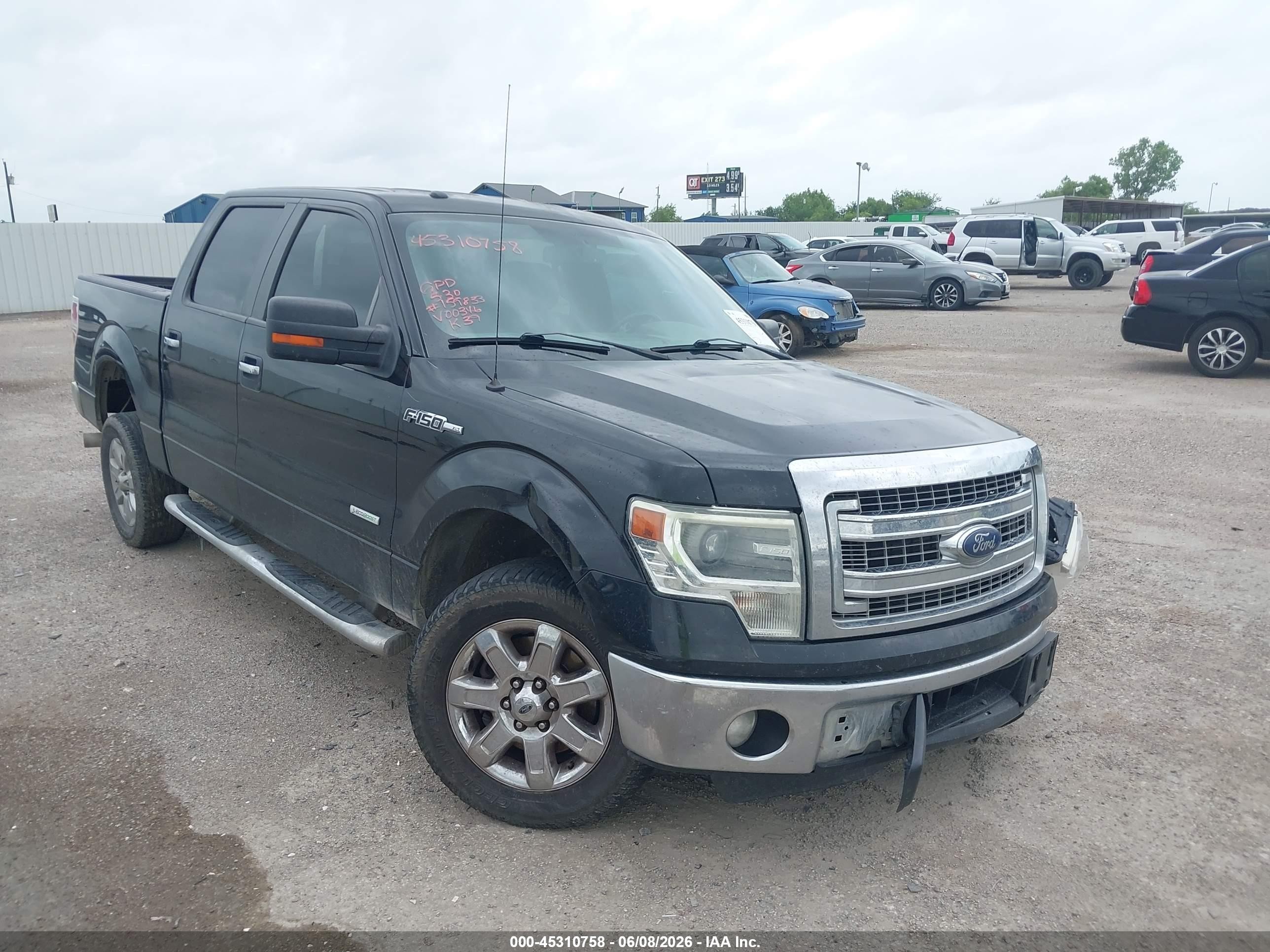 2014 Ford F-150 Xlt Black vin: 1FTFW1CT0EKD00346