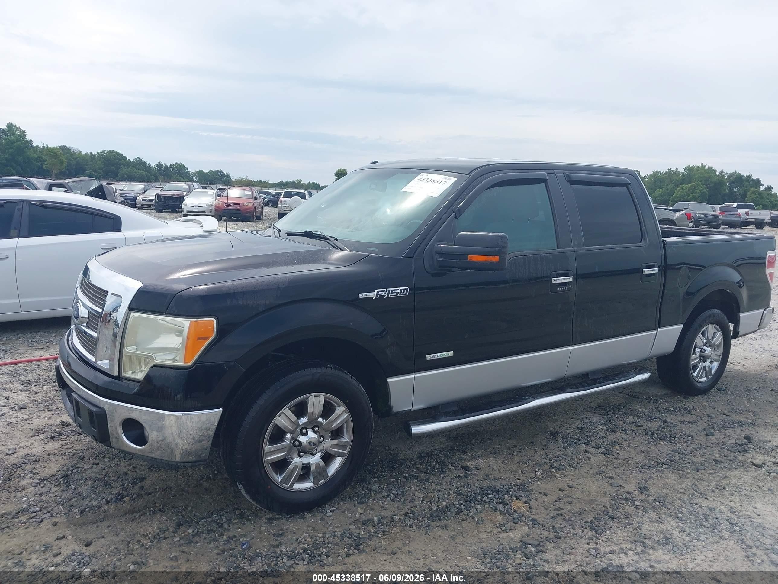 2011 Ford F-150 Xlt Black vin: 1FTFW1CT1BFC03077