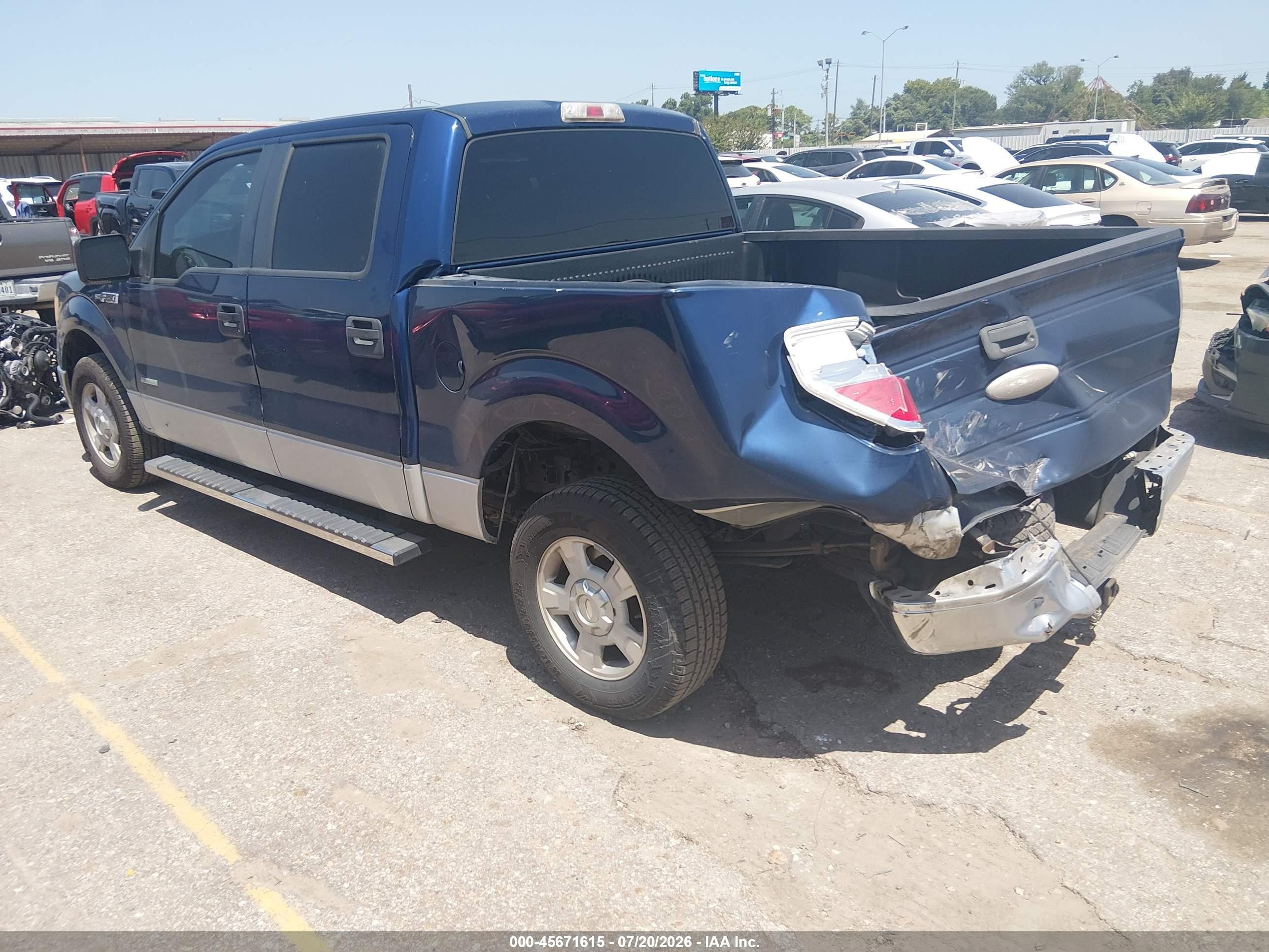 2011 Ford F-150 Xlt Blue vin: 1FTFW1CT1BFC34796