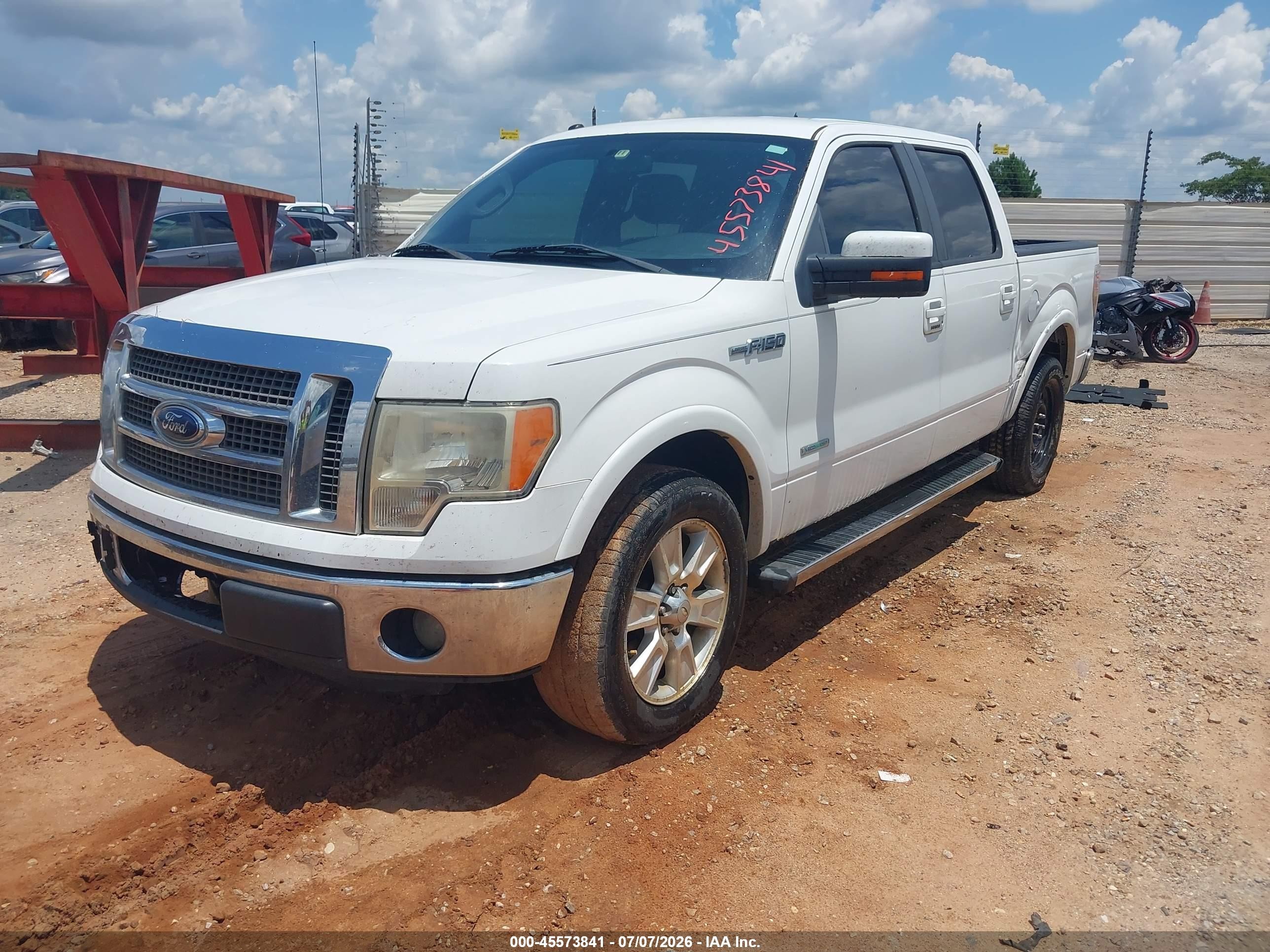 2011 Ford F-150 Lariat White vin: 1FTFW1CT1BKE07255