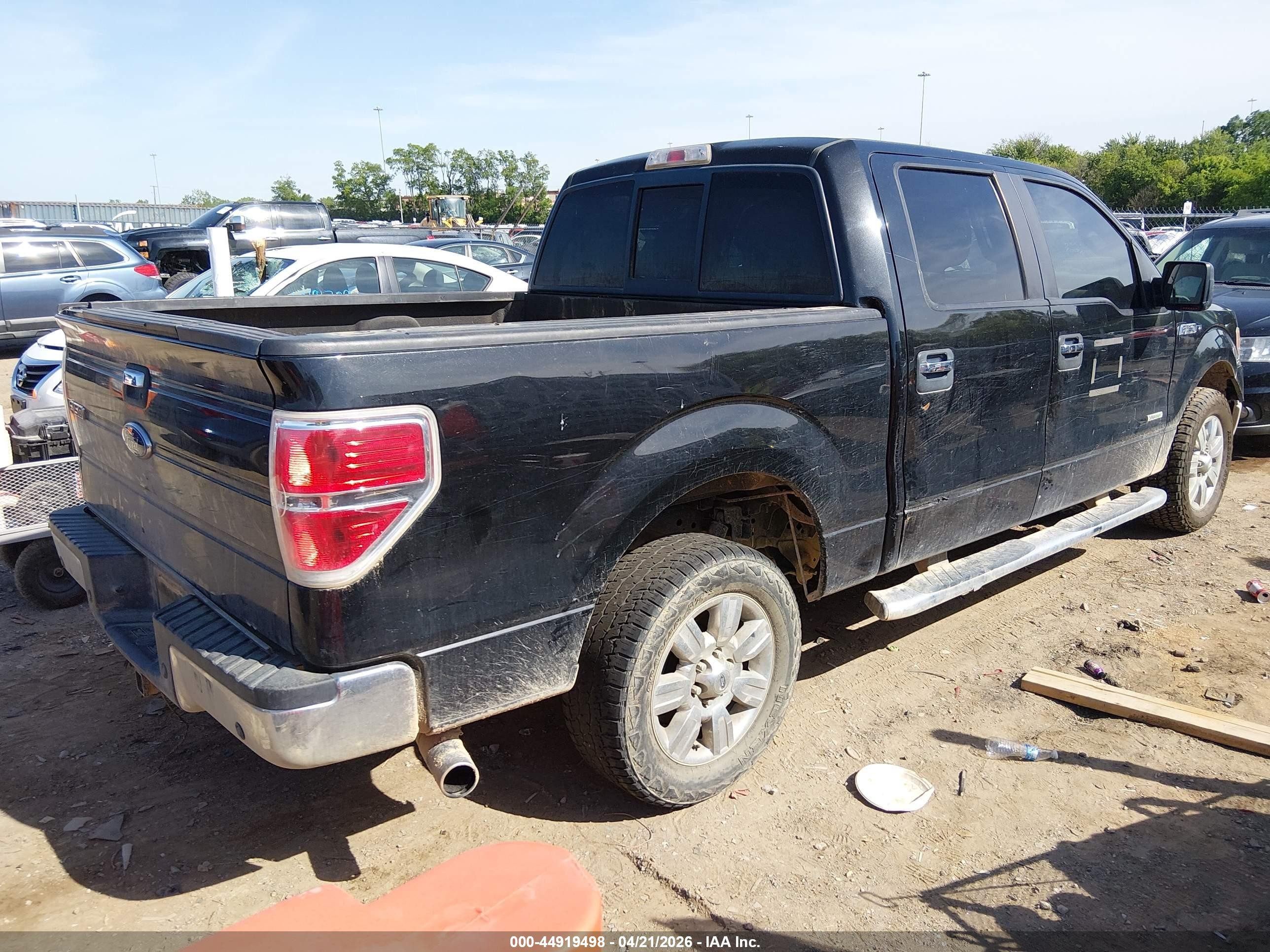 2012 Ford F-150 Xlt Black vin: 1FTFW1CT1CFA26404