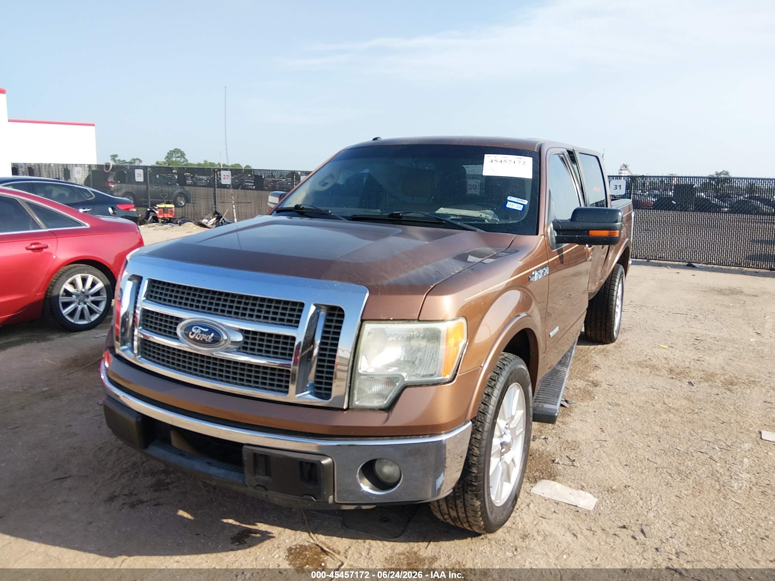 2012 Ford F-150 Fx2/king Ranch/lariat/platinum/xl/xlt Brown vin: 1FTFW1CT1CKD10252