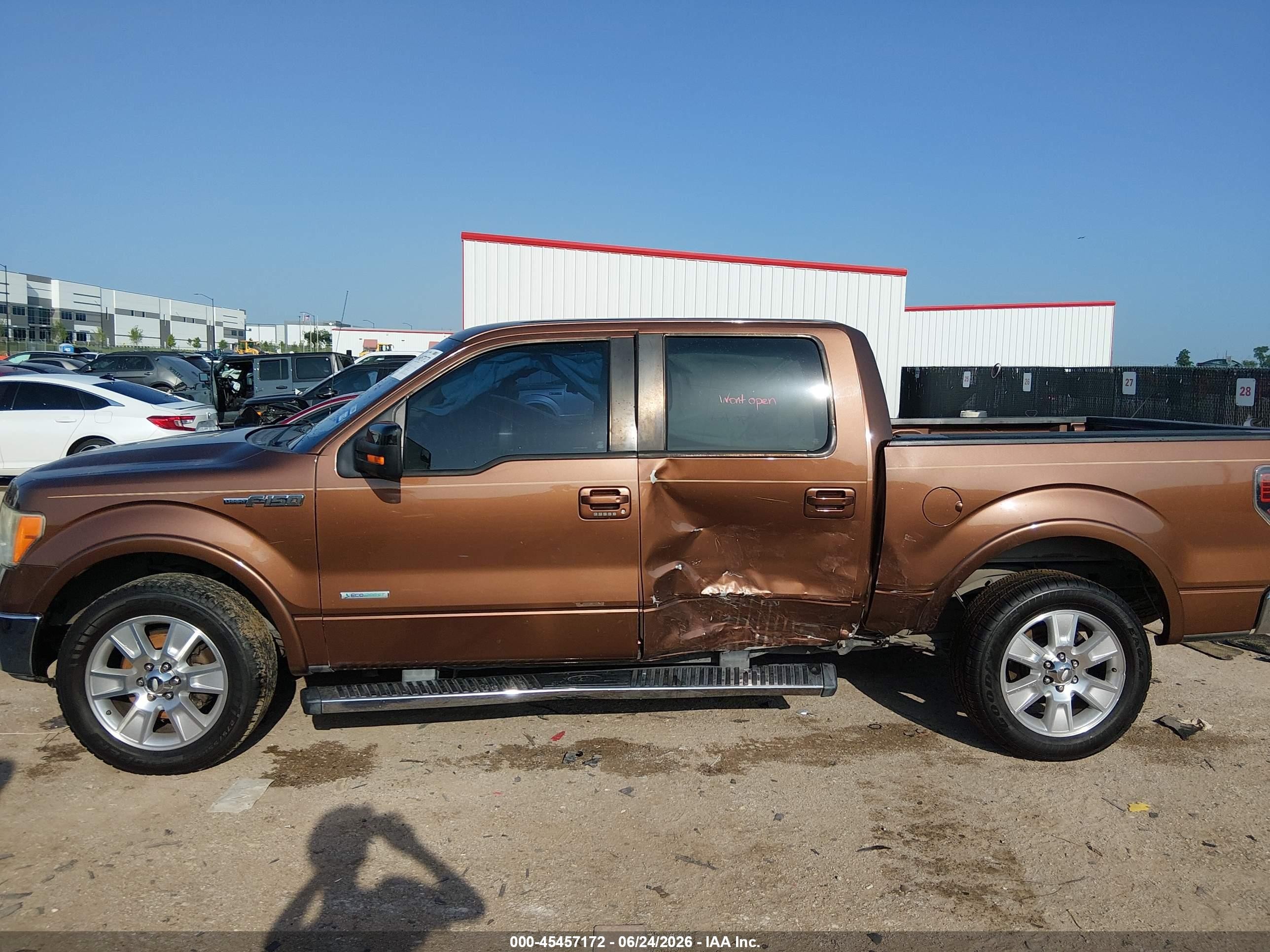 2012 Ford F-150 Fx2/king Ranch/lariat/platinum/xl/xlt Brown vin: 1FTFW1CT1CKD10252