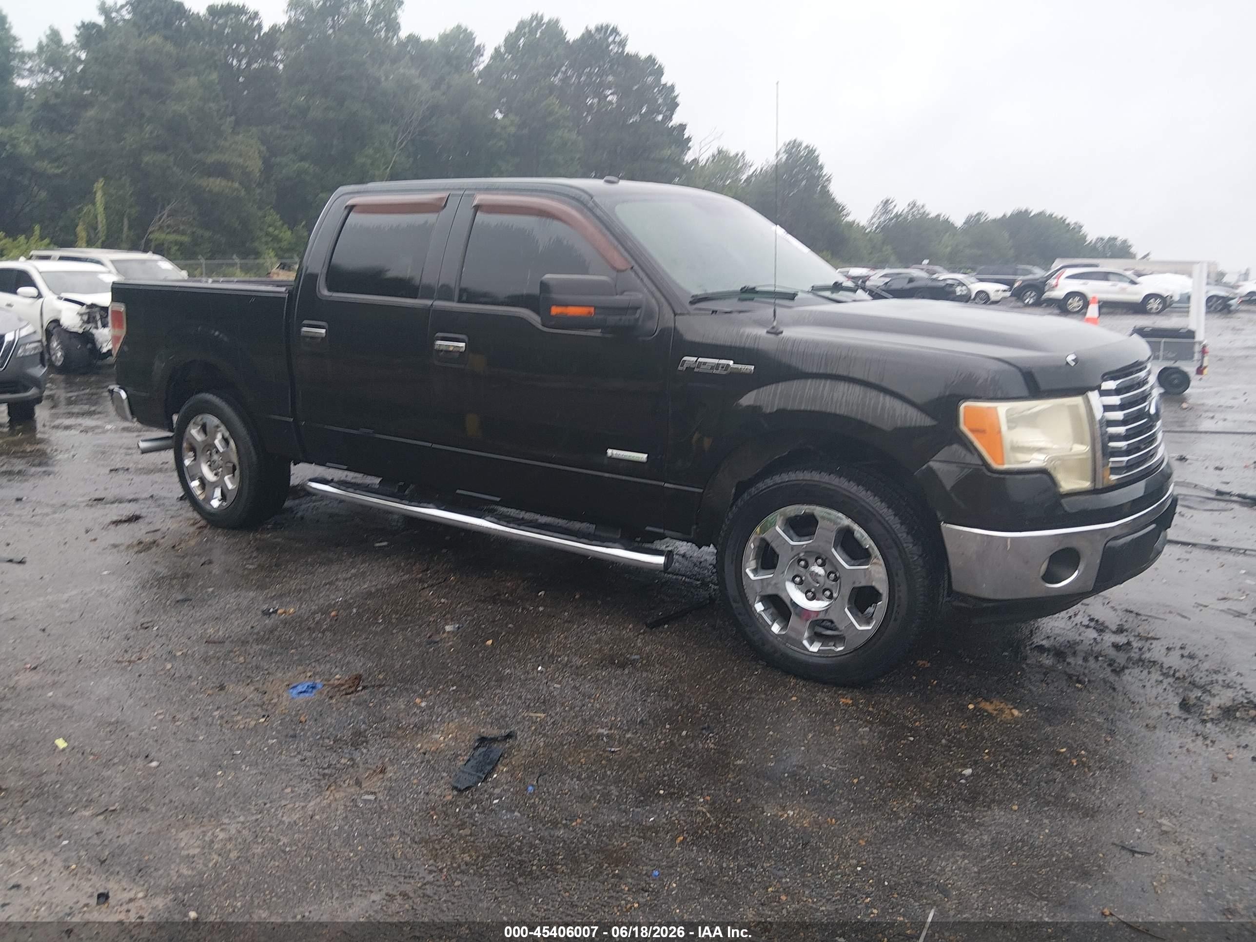 2012 Ford F-150 Xlt Black vin: 1FTFW1CT1CKE29693