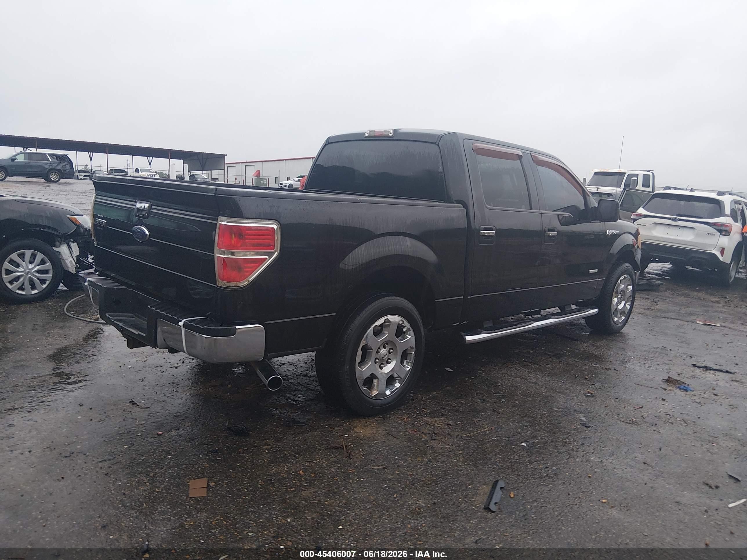 2012 Ford F-150 Xlt Black vin: 1FTFW1CT1CKE29693