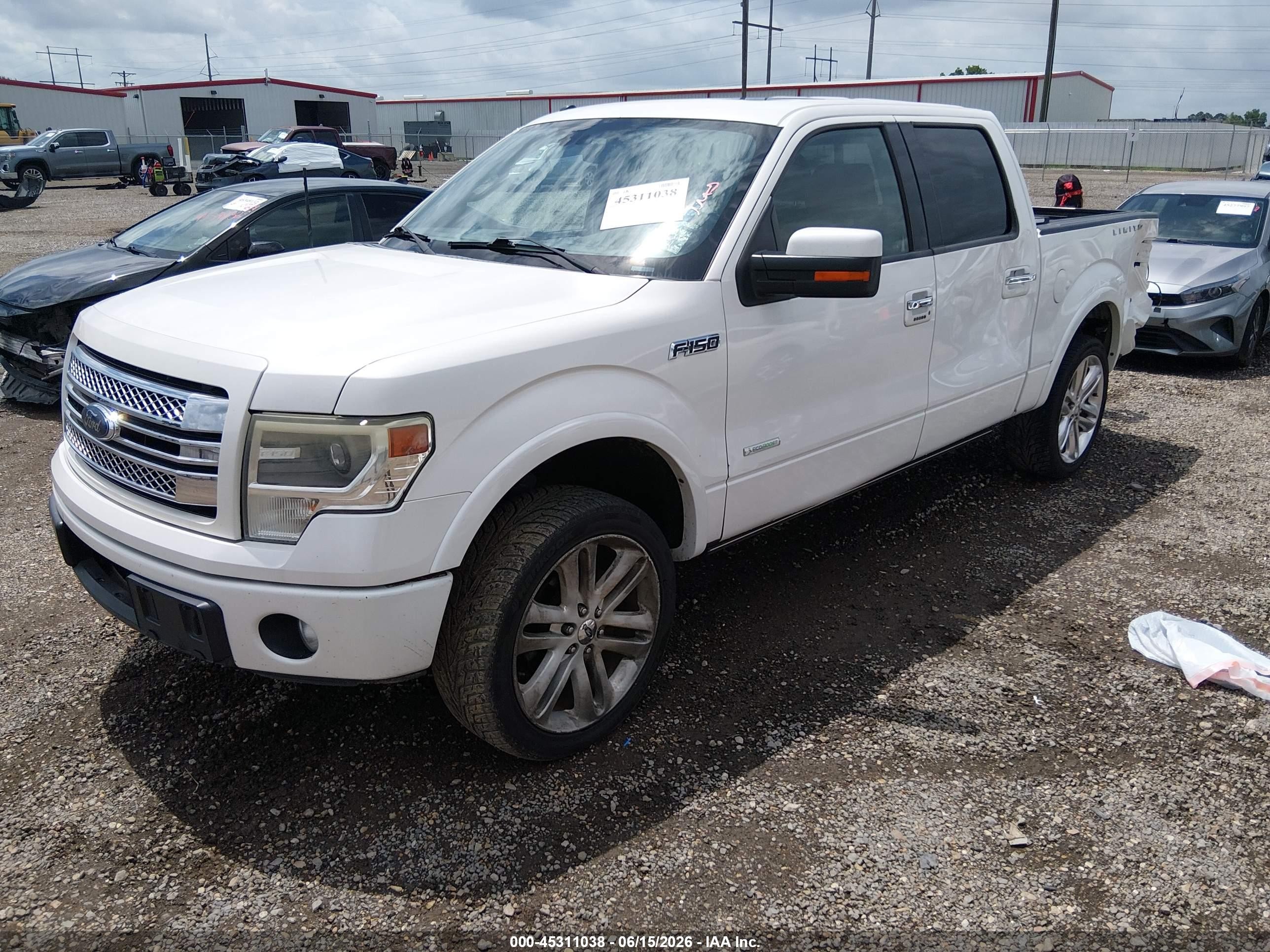 2013 Ford F-150 Limited Белый vin: 1FTFW1CT1DFA01875