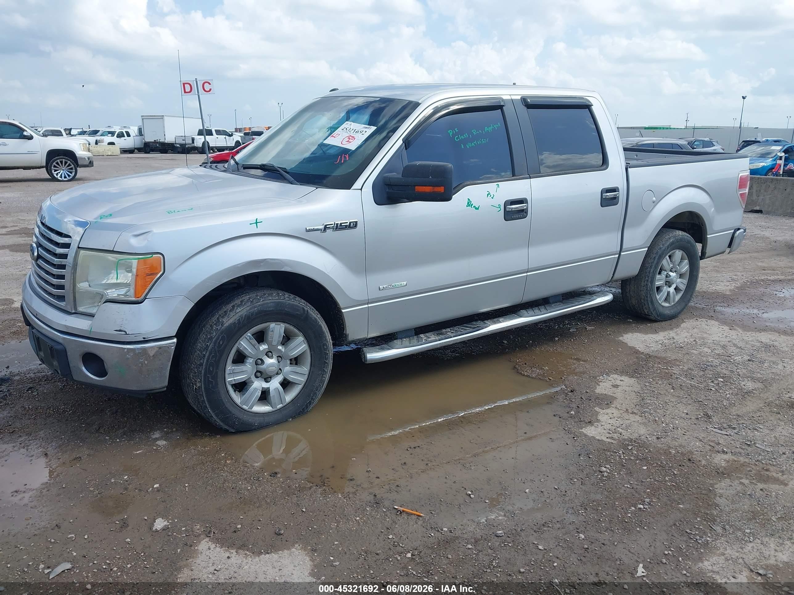2012 Ford F-150 Xlt Silver vin: 1FTFW1CT2CFA57208