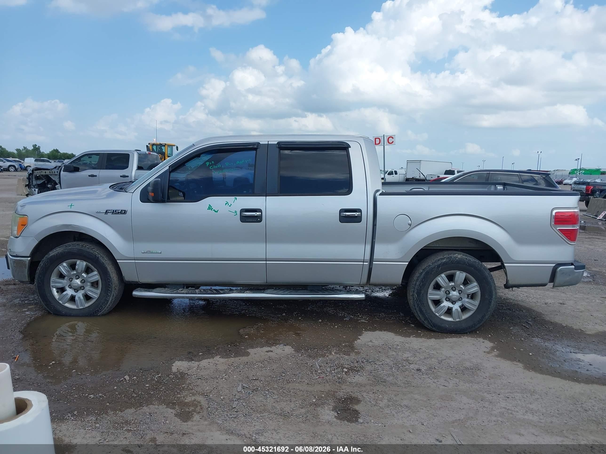 2012 Ford F-150 Xlt Silver vin: 1FTFW1CT2CFA57208