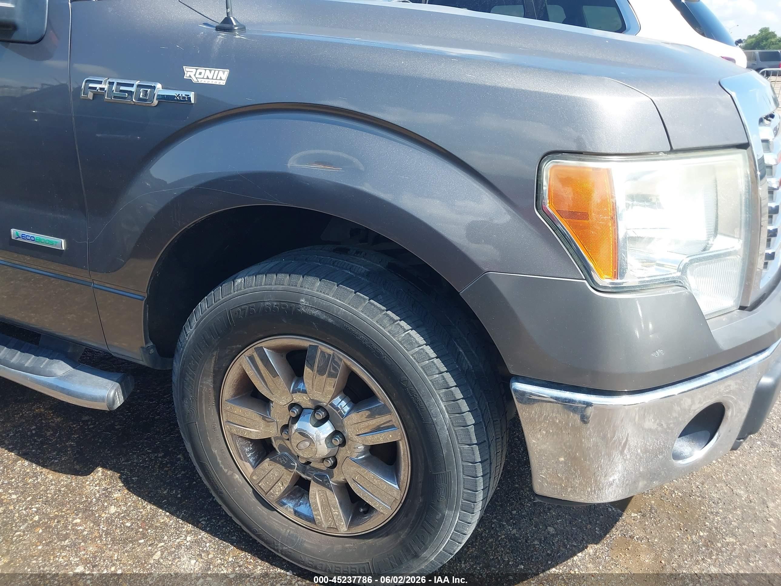 2012 Ford F-150 Xlt Gray vin: 1FTFW1CT2CFC94412