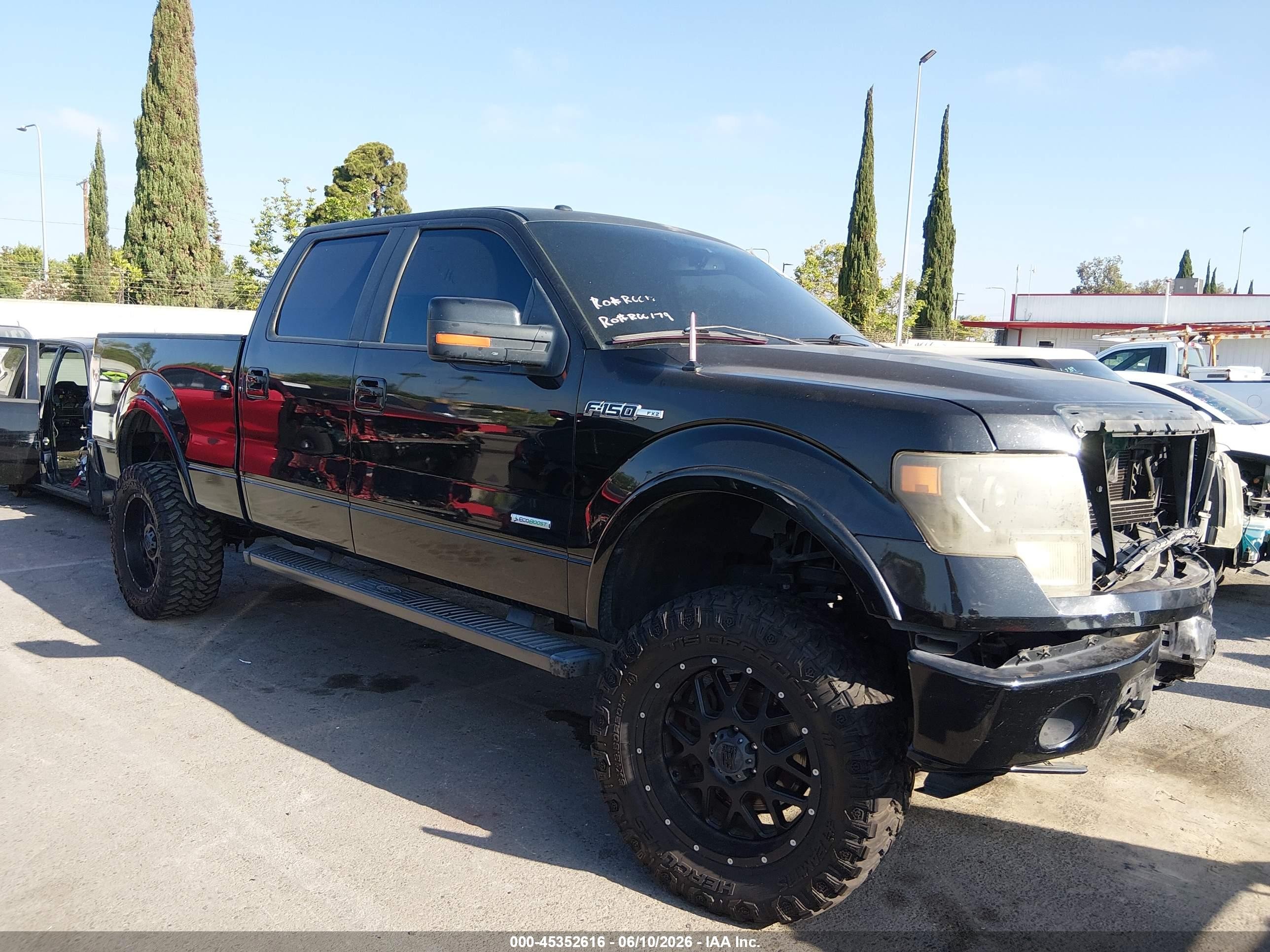 2012 Ford F-150 Fx2 Black vin: 1FTFW1CT2CKD97479