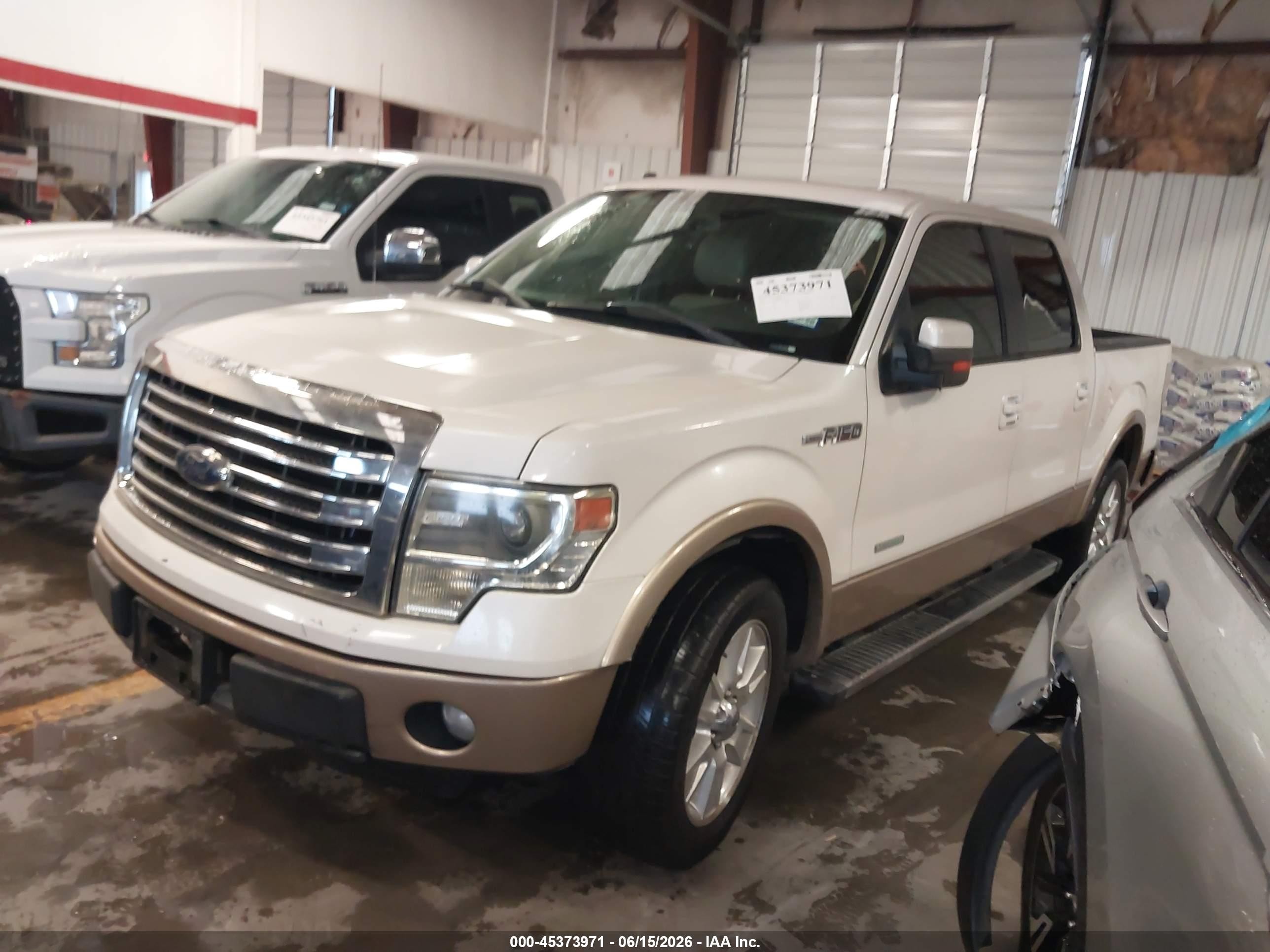 2013 Ford F-150 Lariat White vin: 1FTFW1CT2DKD94311