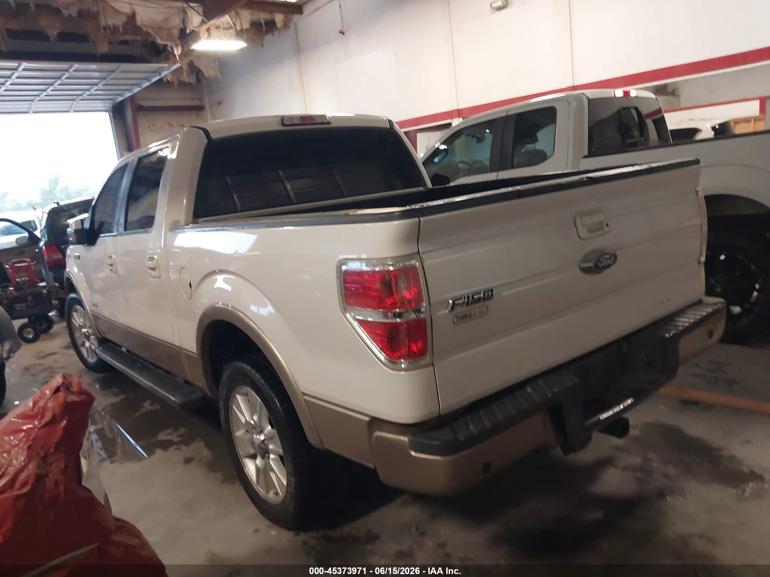 2013 Ford F-150 Lariat White vin: 1FTFW1CT2DKD94311