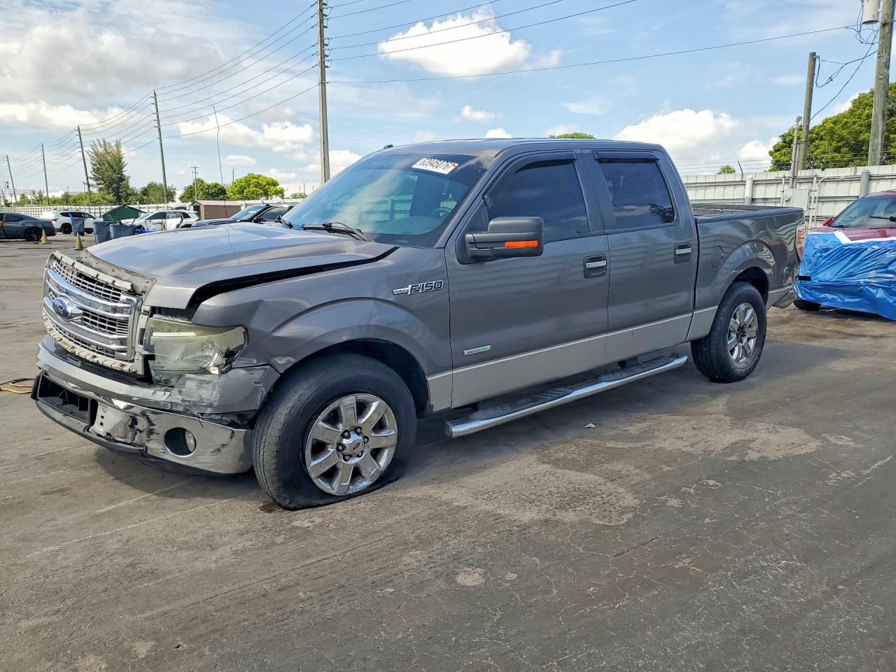2014 Ford F150 Supercrew Gray vin: 1FTFW1CT2EKD97369