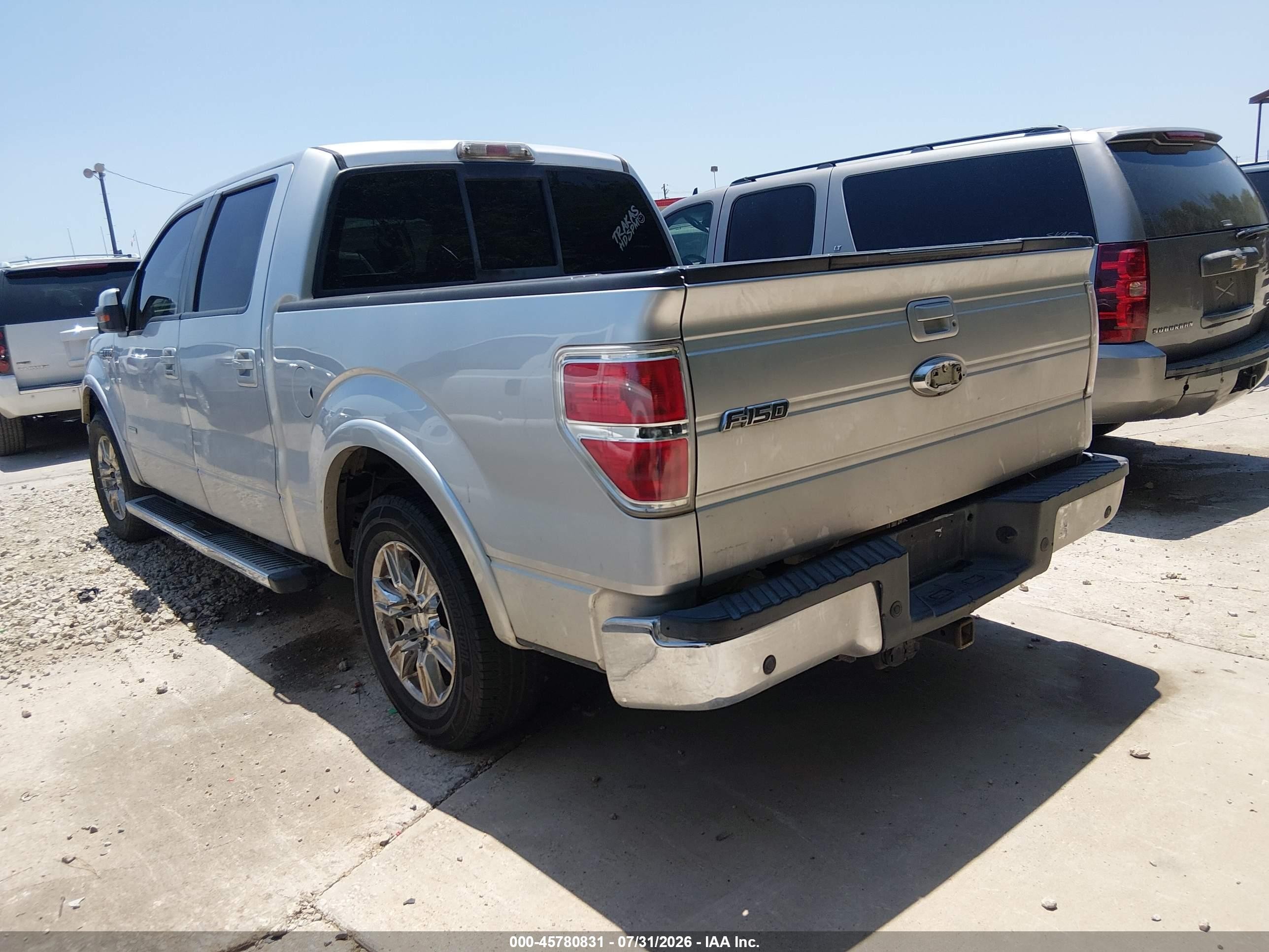 2011 Ford F-150 Lariat Серый vin: 1FTFW1CT3BFB54786