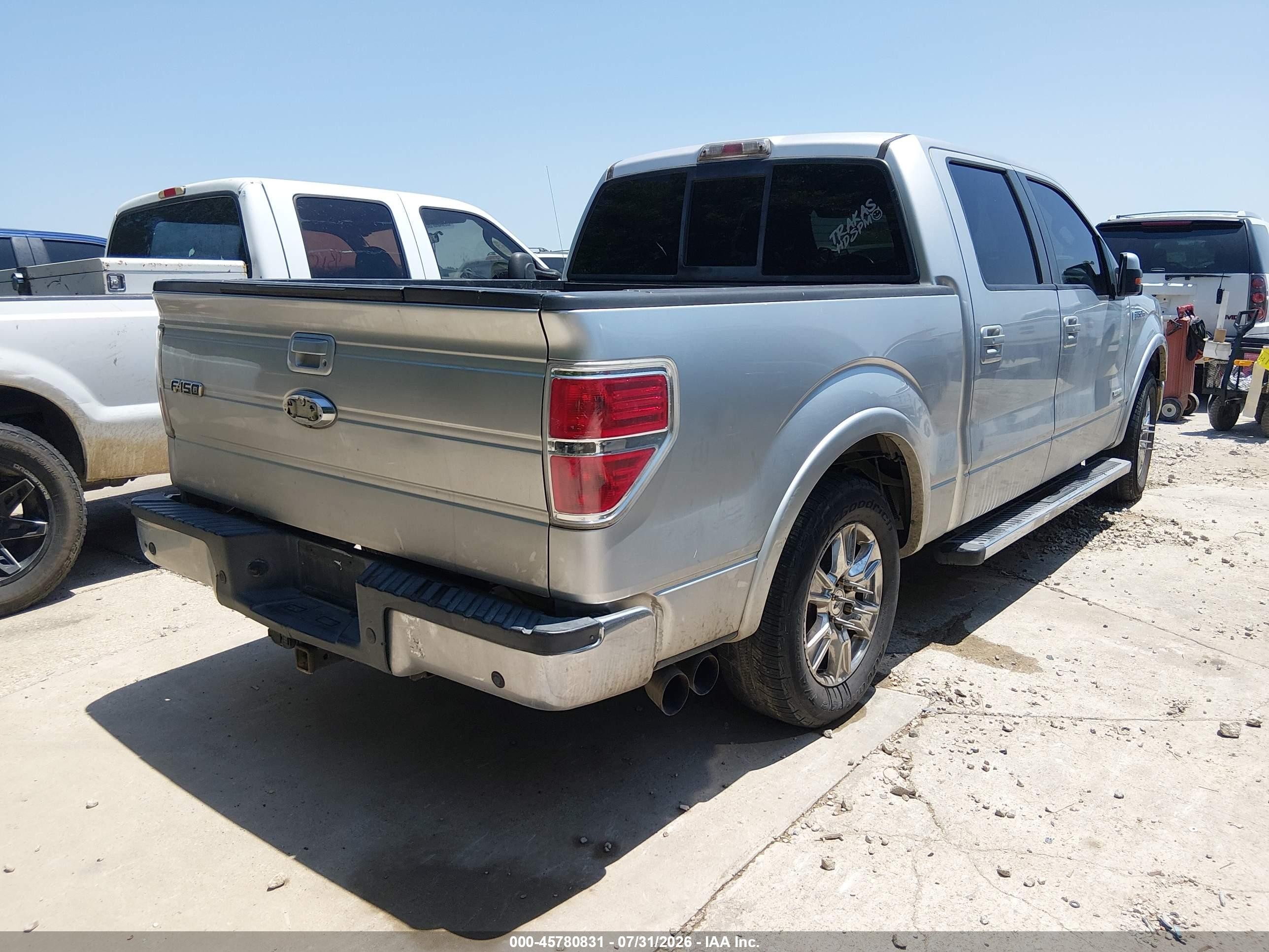 2011 Ford F-150 Lariat Серый vin: 1FTFW1CT3BFB54786