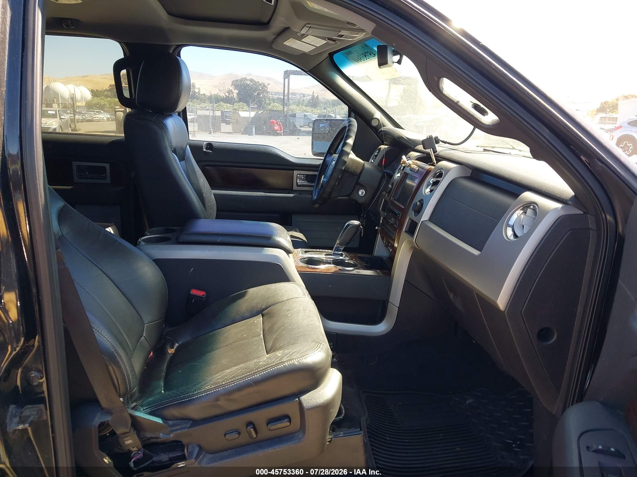 2012 Ford F-150 Lariat Black vin: 1FTFW1CT3CFA05537