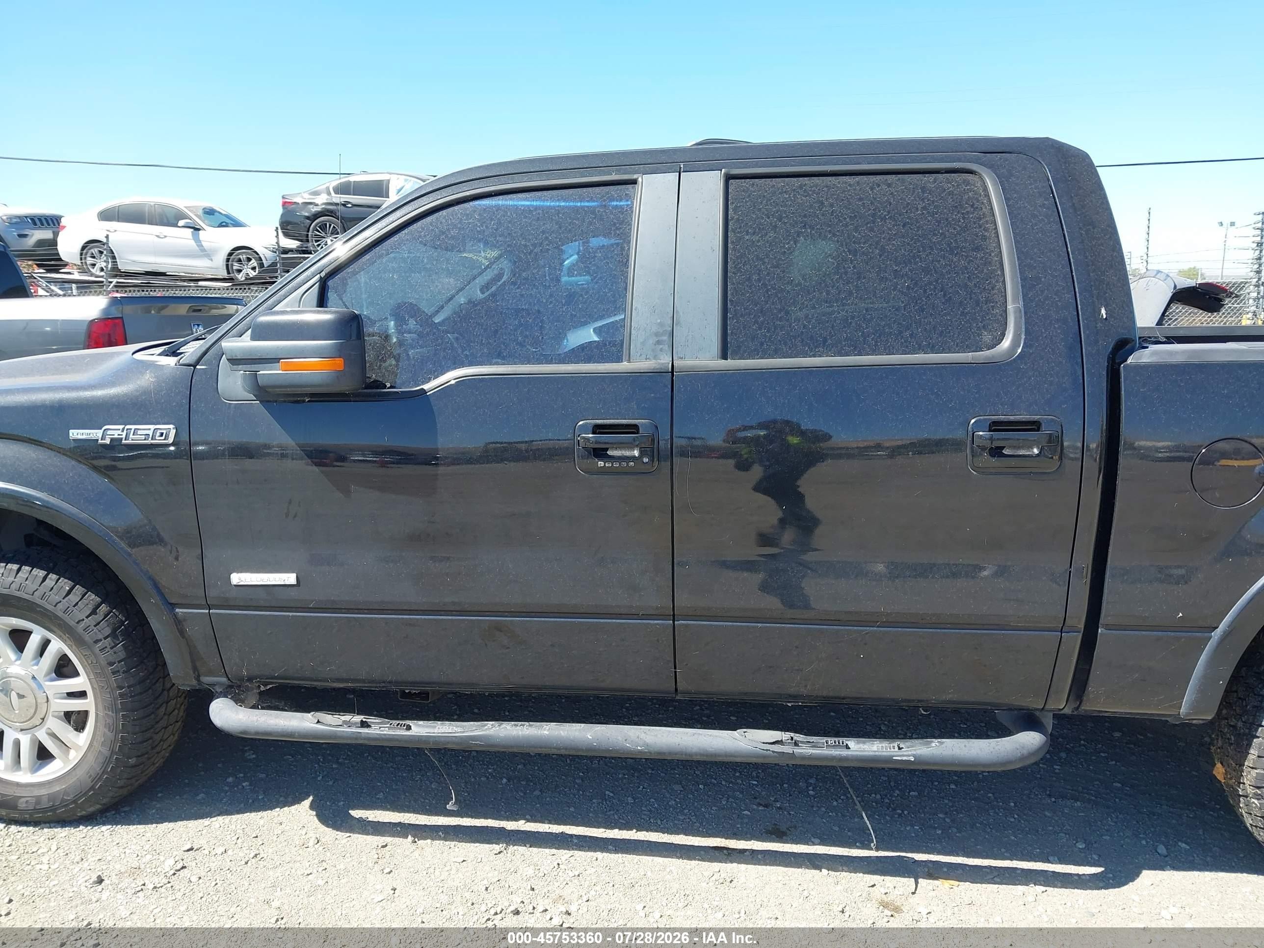 2012 Ford F-150 Lariat Black vin: 1FTFW1CT3CFA05537