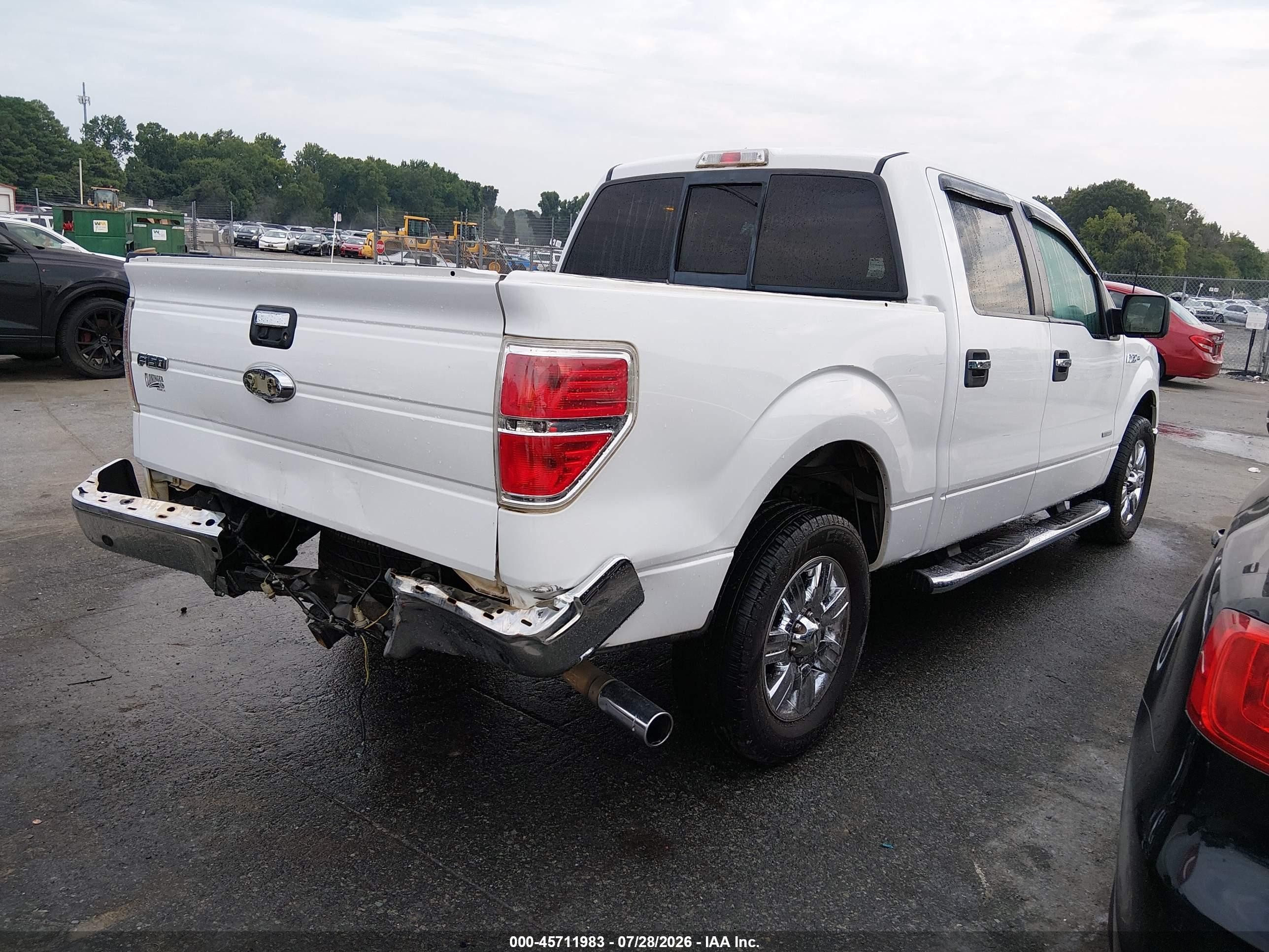 2012 Ford F-150 Fx2/king Ranch/lariat/platinum/xl/xlt White vin: 1FTFW1CT3CKE14824
