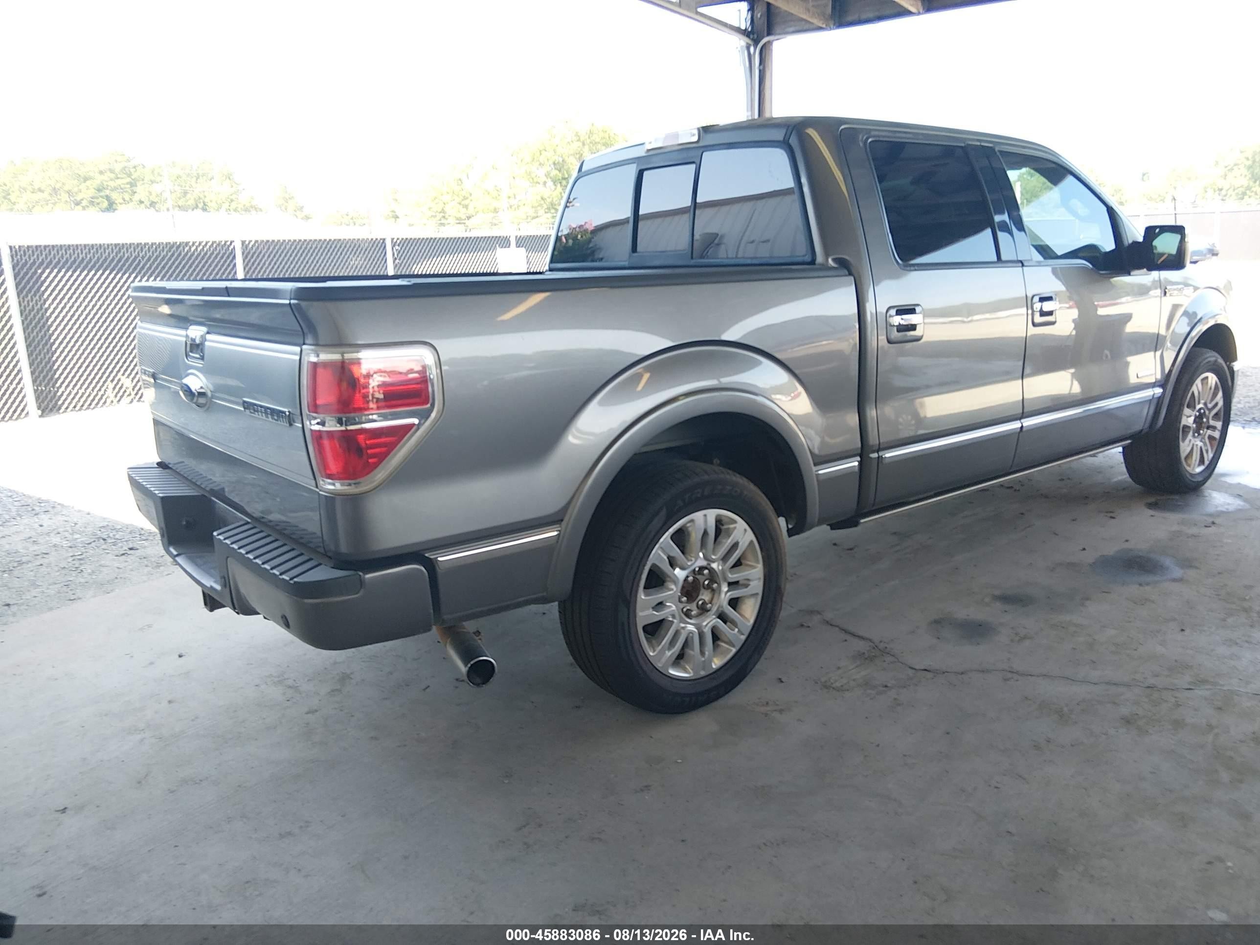 2013 Ford F-150 Platinum Gray vin: 1FTFW1CT3DFC32633