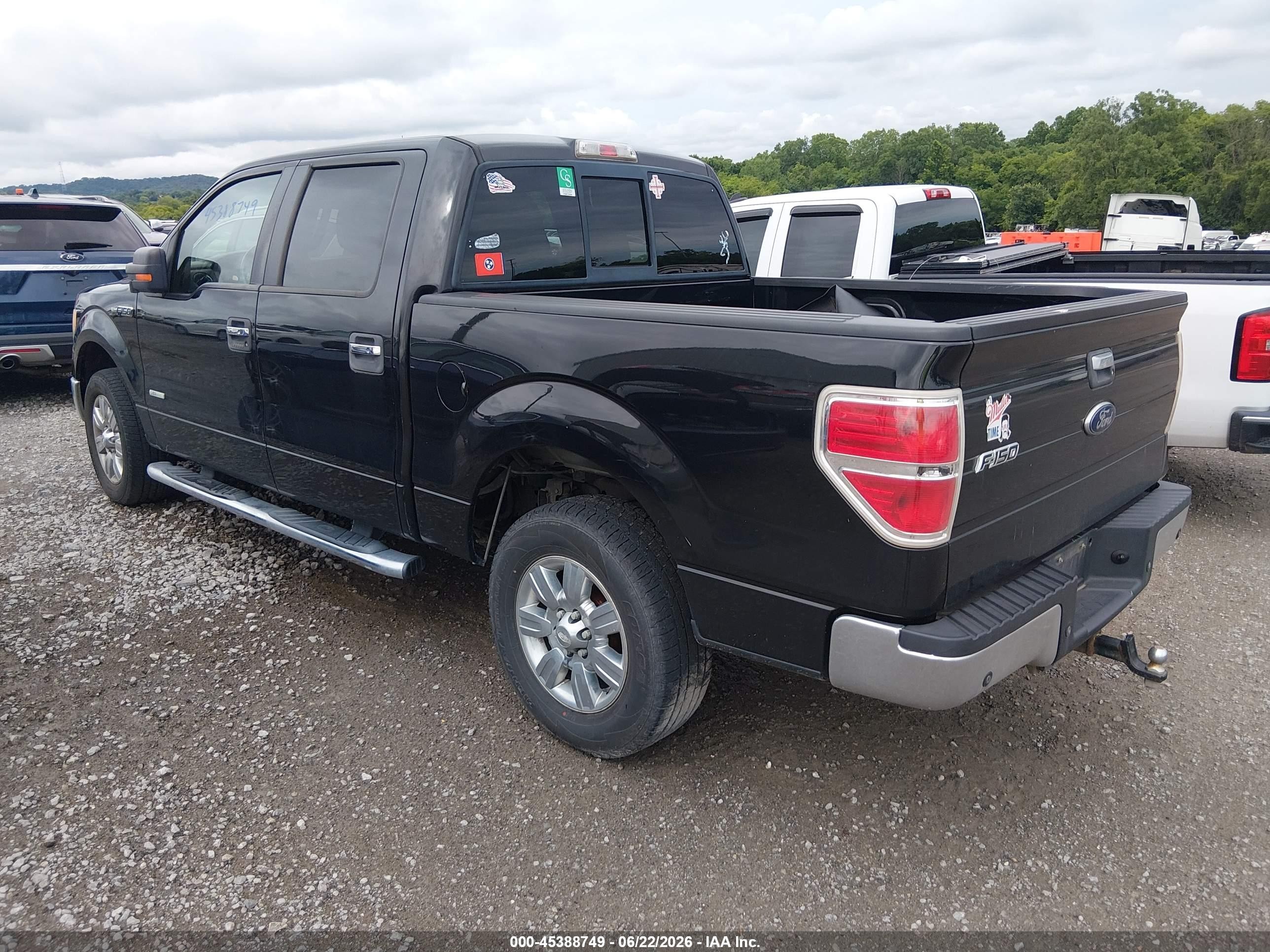 2011 Ford F-150 Xlt Black vin: 1FTFW1CT4BFB00204