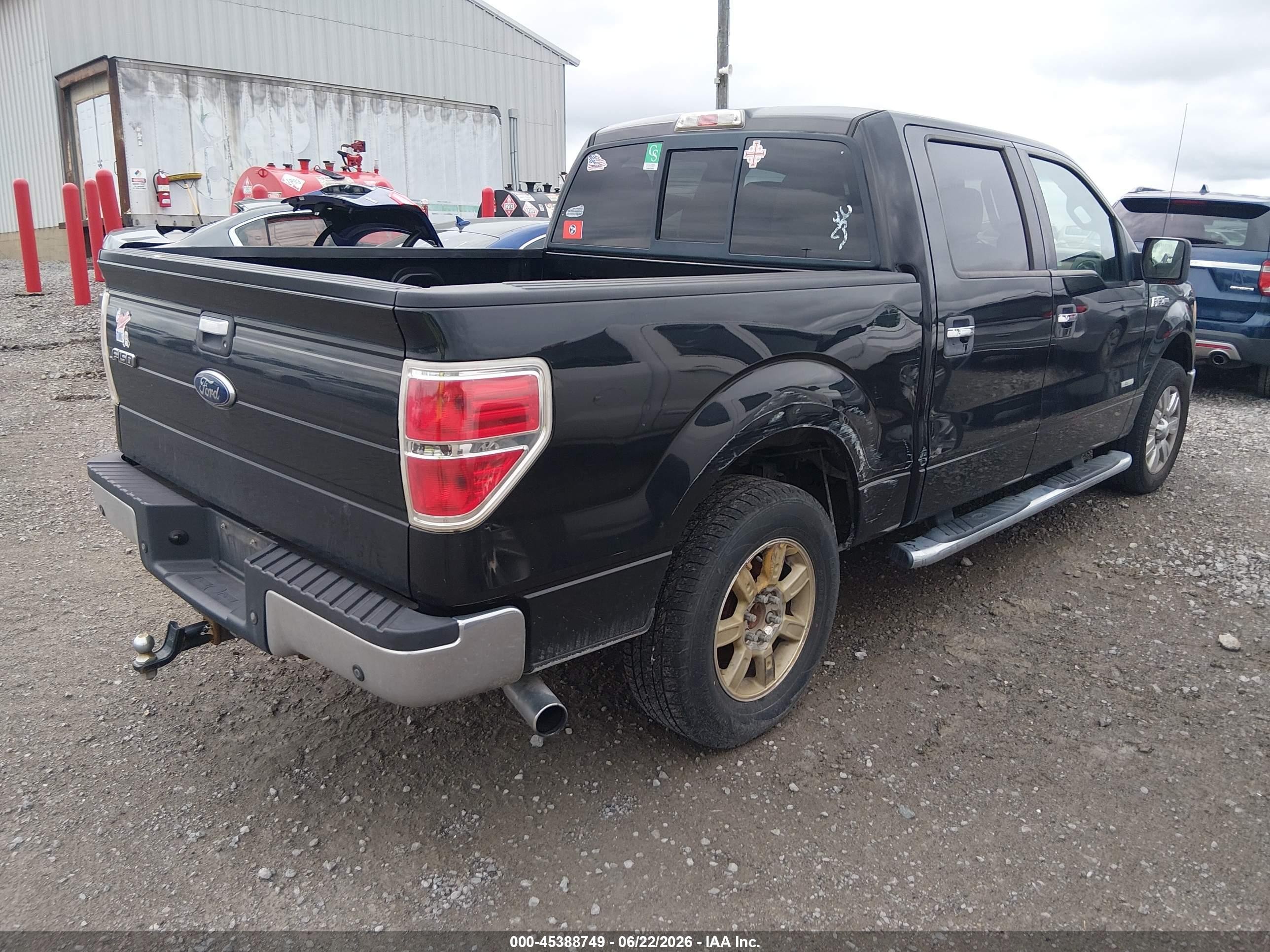 2011 Ford F-150 Xlt Black vin: 1FTFW1CT4BFB00204