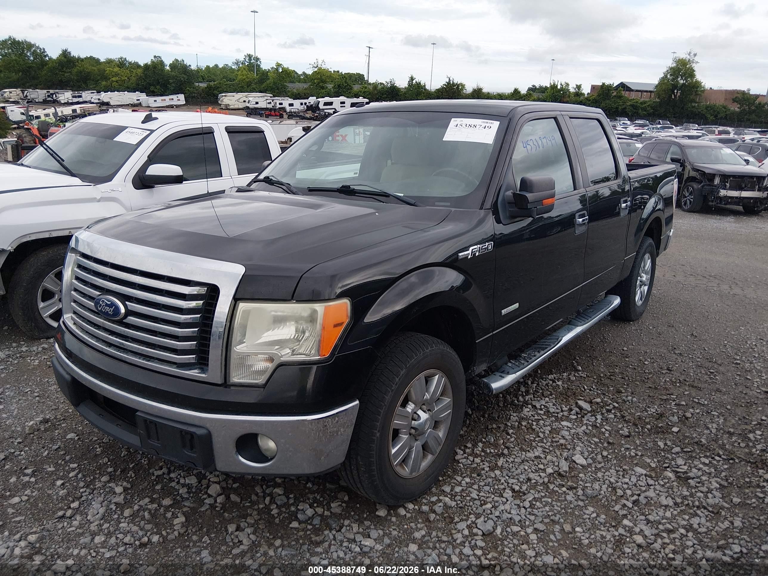 2011 Ford F-150 Xlt Black vin: 1FTFW1CT4BFB00204