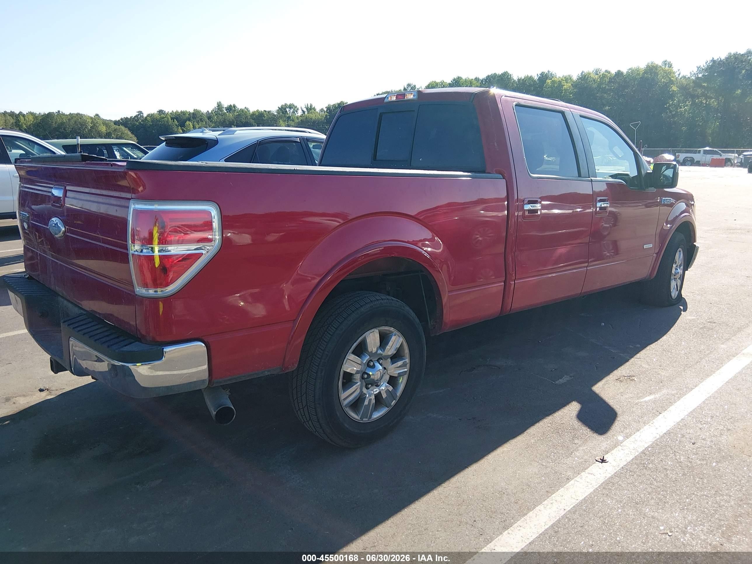 2011 Ford F-150 Lariat Red vin: 1FTFW1CT4BKD99314