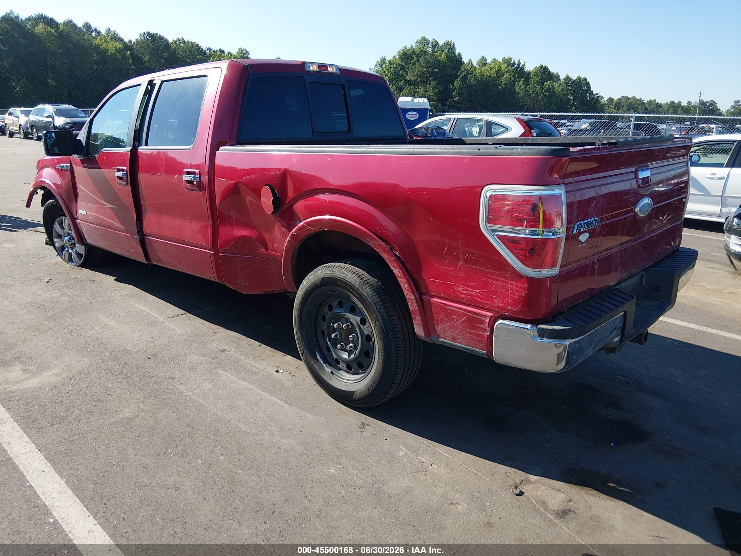 2011 Ford F-150 Lariat Red vin: 1FTFW1CT4BKD99314