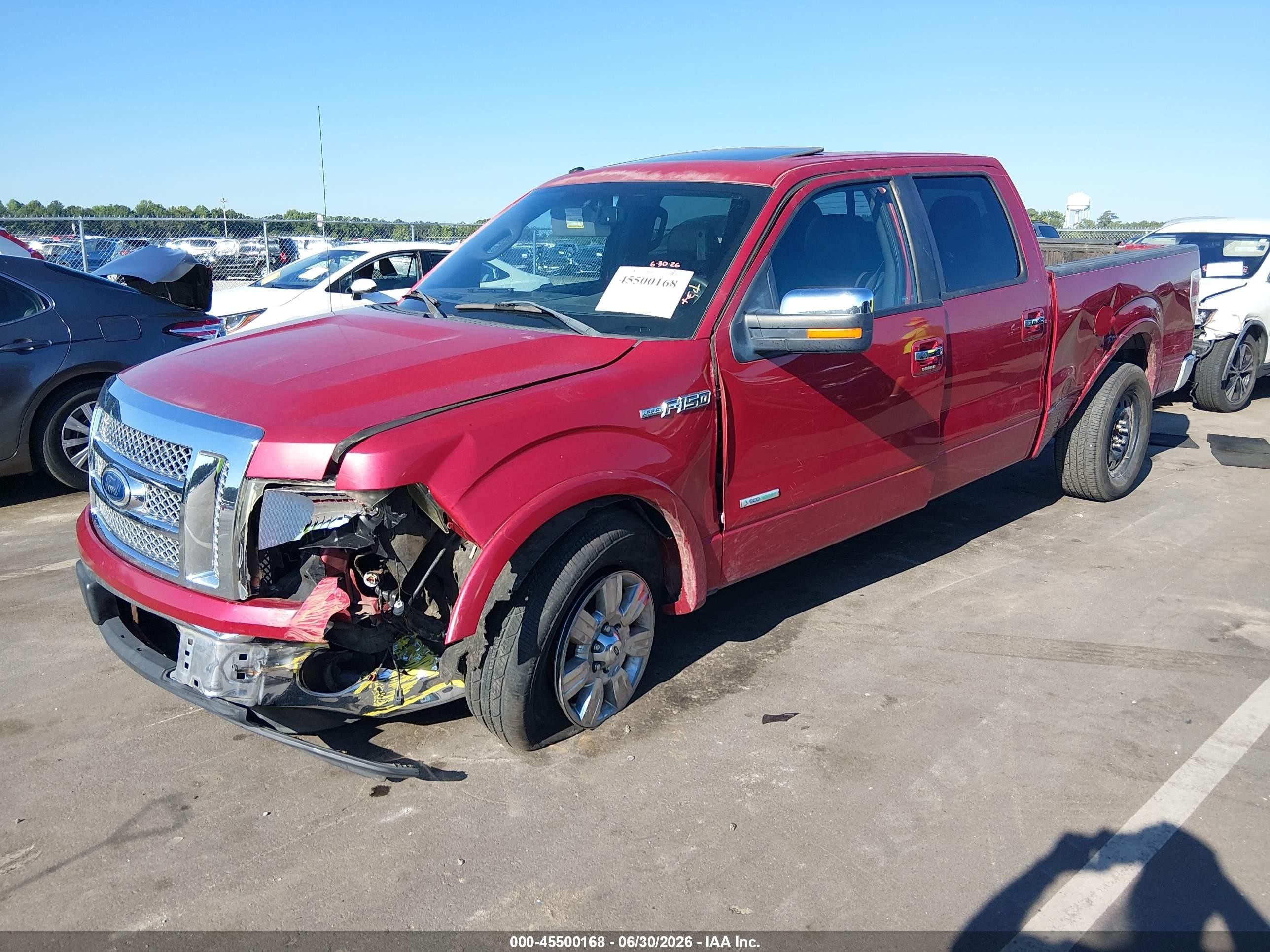 2011 Ford F-150 Lariat Red vin: 1FTFW1CT4BKD99314