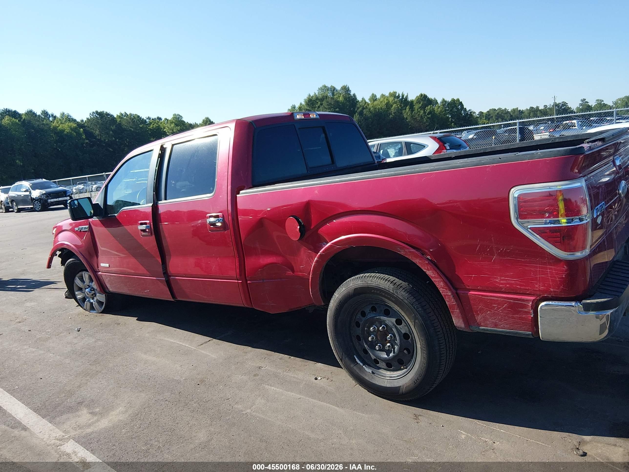 2011 Ford F-150 Lariat Red vin: 1FTFW1CT4BKD99314