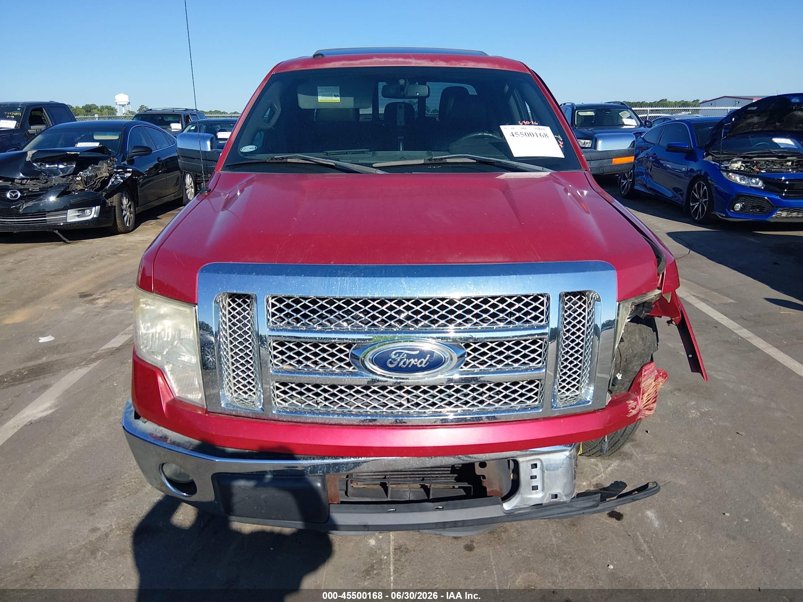 2011 Ford F-150 Lariat Red vin: 1FTFW1CT4BKD99314