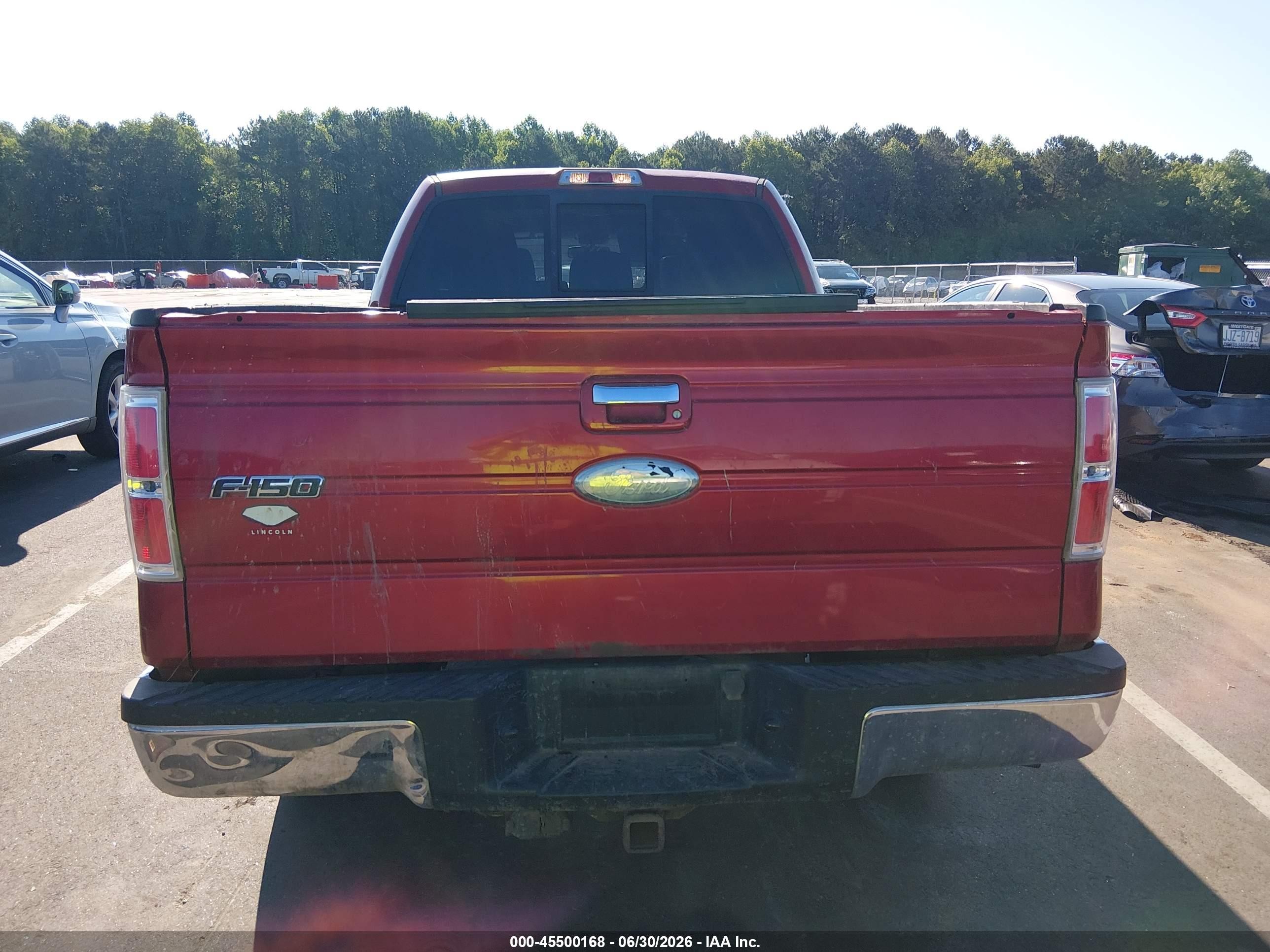 2011 Ford F-150 Lariat Red vin: 1FTFW1CT4BKD99314