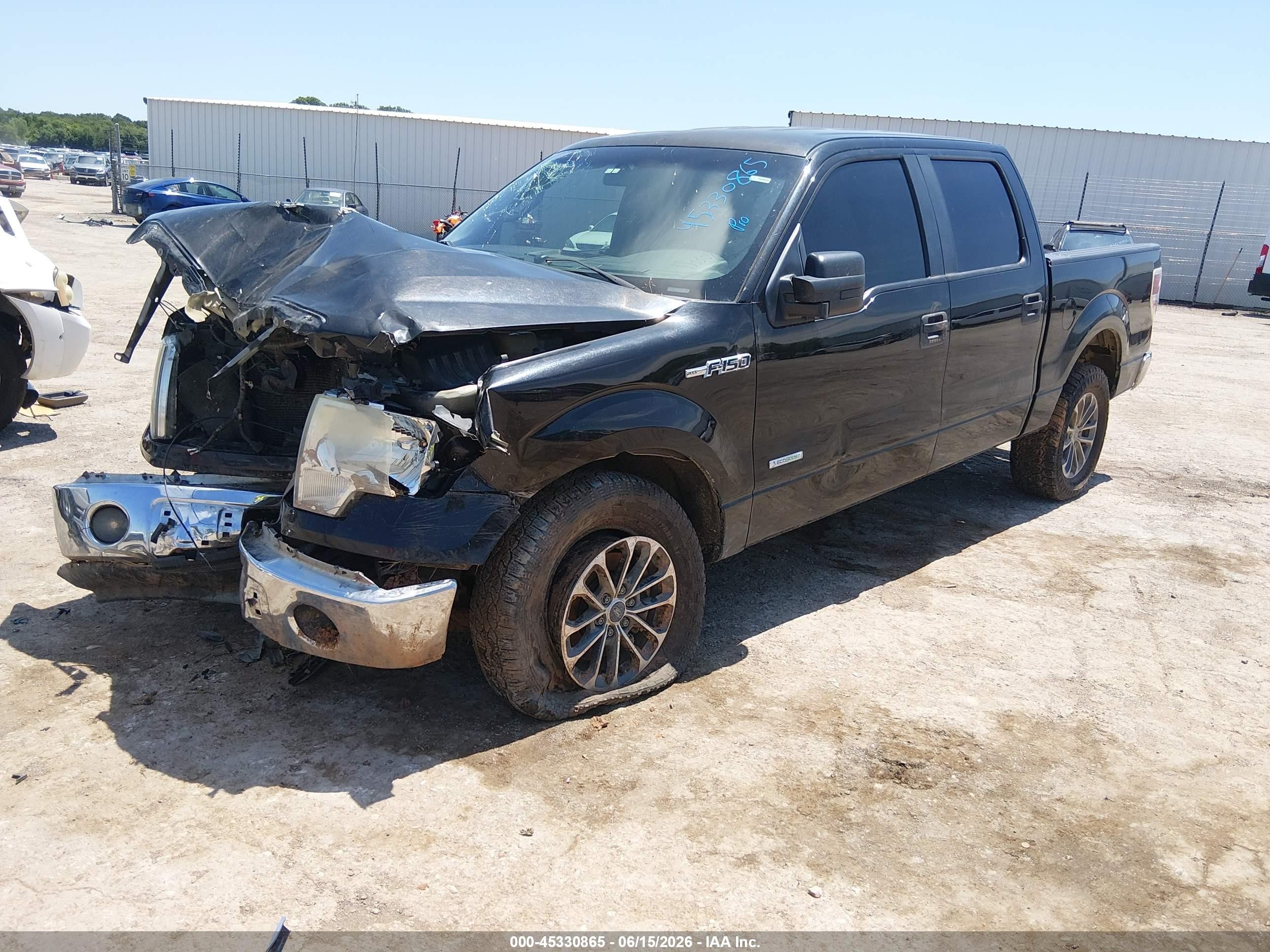 2013 Ford F-150 Xlt Black vin: 1FTFW1CT4DKE24344