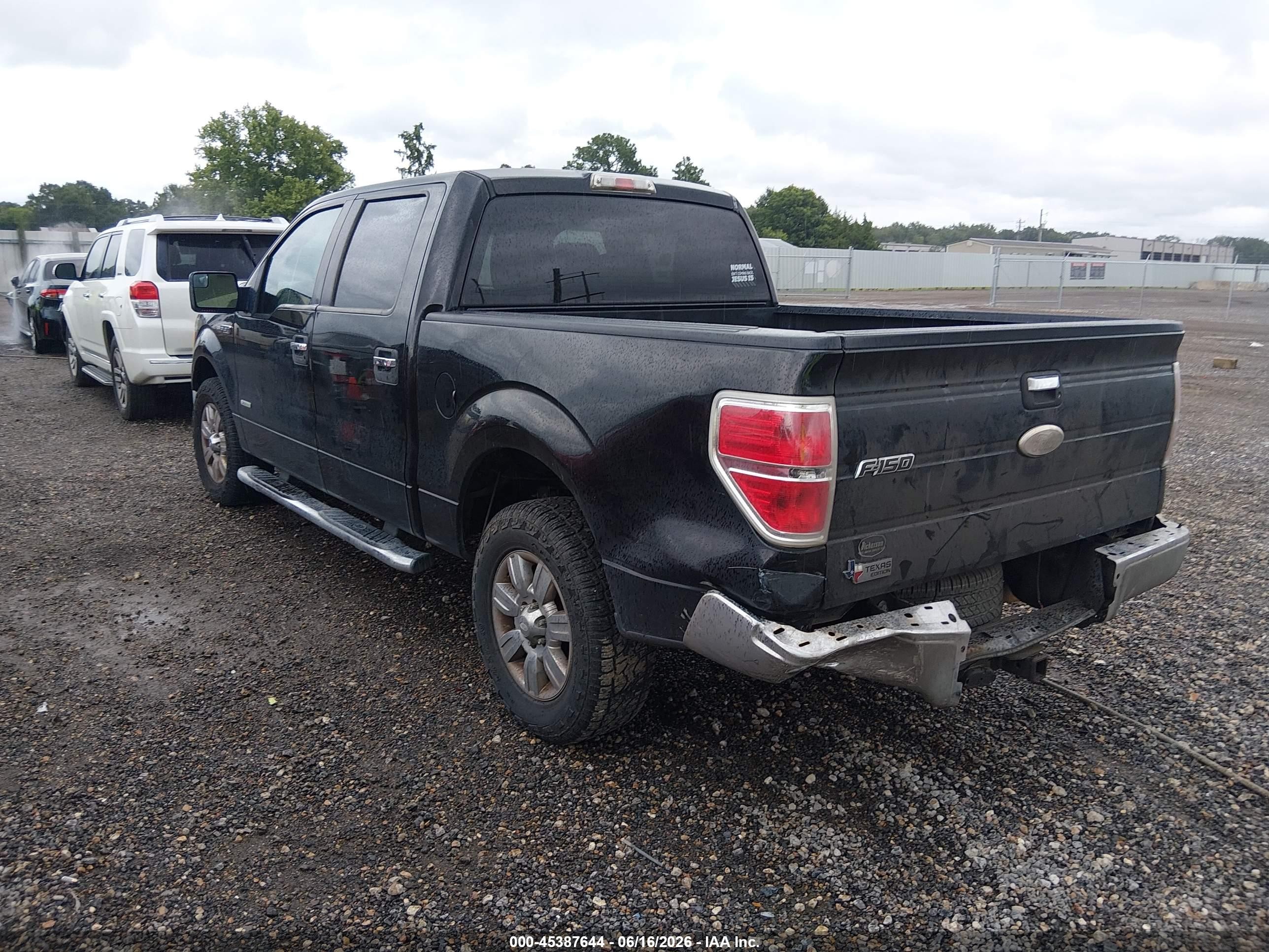 2011 Ford F-150 Xlt Black vin: 1FTFW1CT5BFB22969