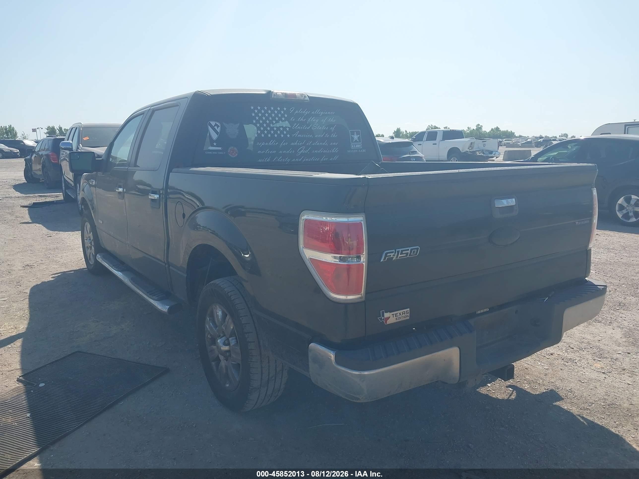 2011 Ford F-150 Xlt Black vin: 1FTFW1CT5BKD40496