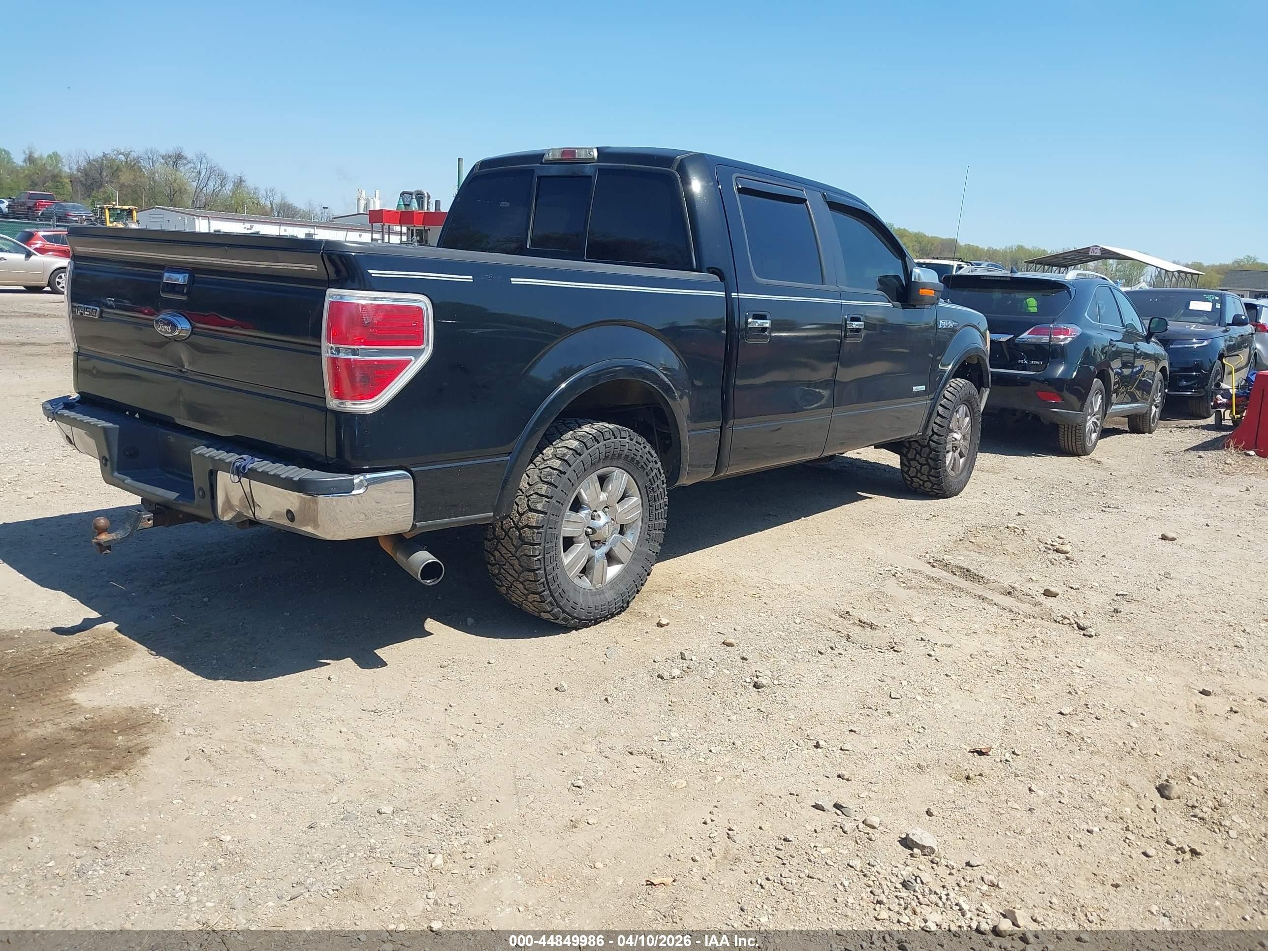 2011 Ford F-150 Lariat Black vin: 1FTFW1CT5BKD88743