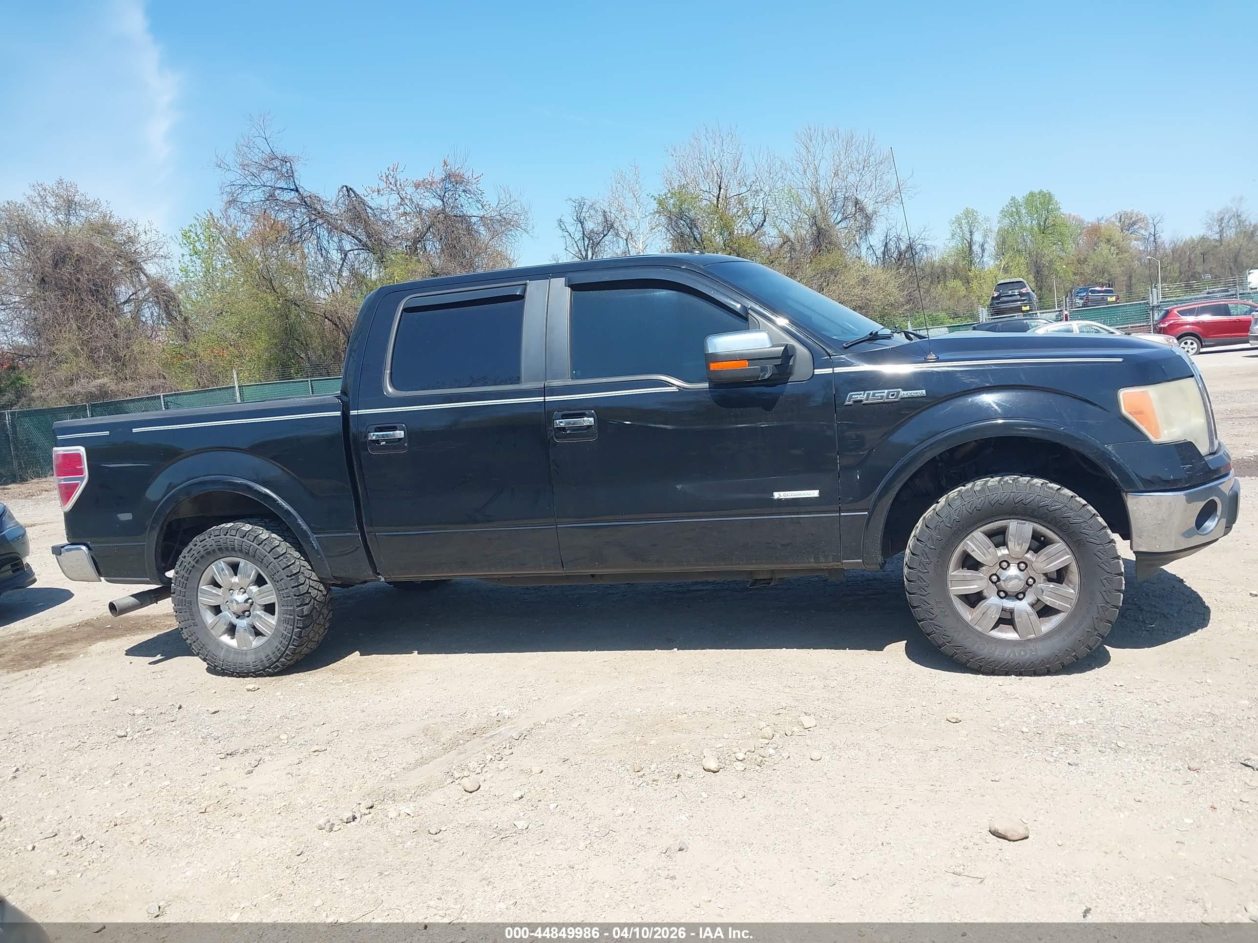 2011 Ford F-150 Lariat Black vin: 1FTFW1CT5BKD88743