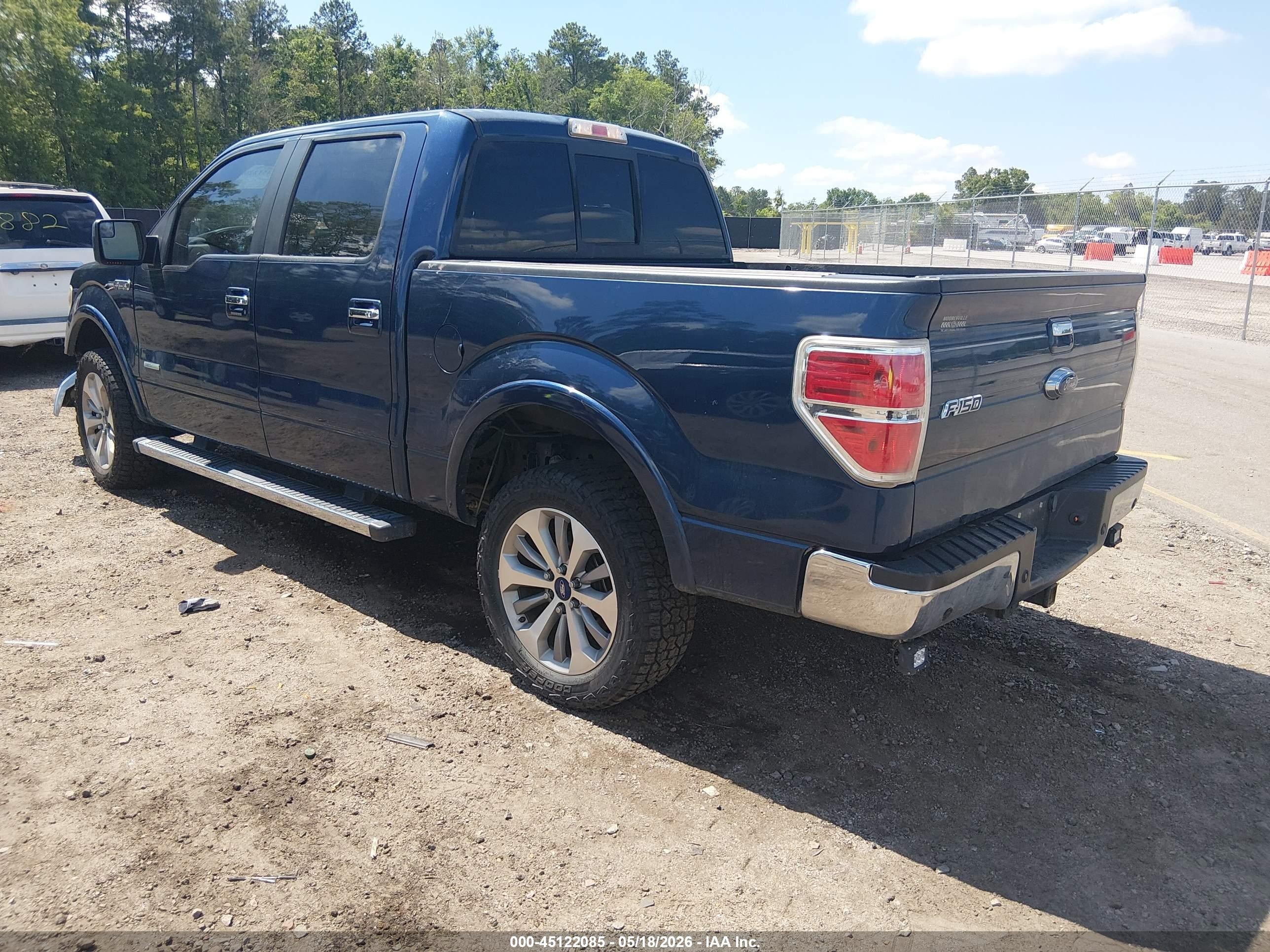 2014 Ford F-150 Lariat Blue vin: 1FTFW1CT5EFB49061