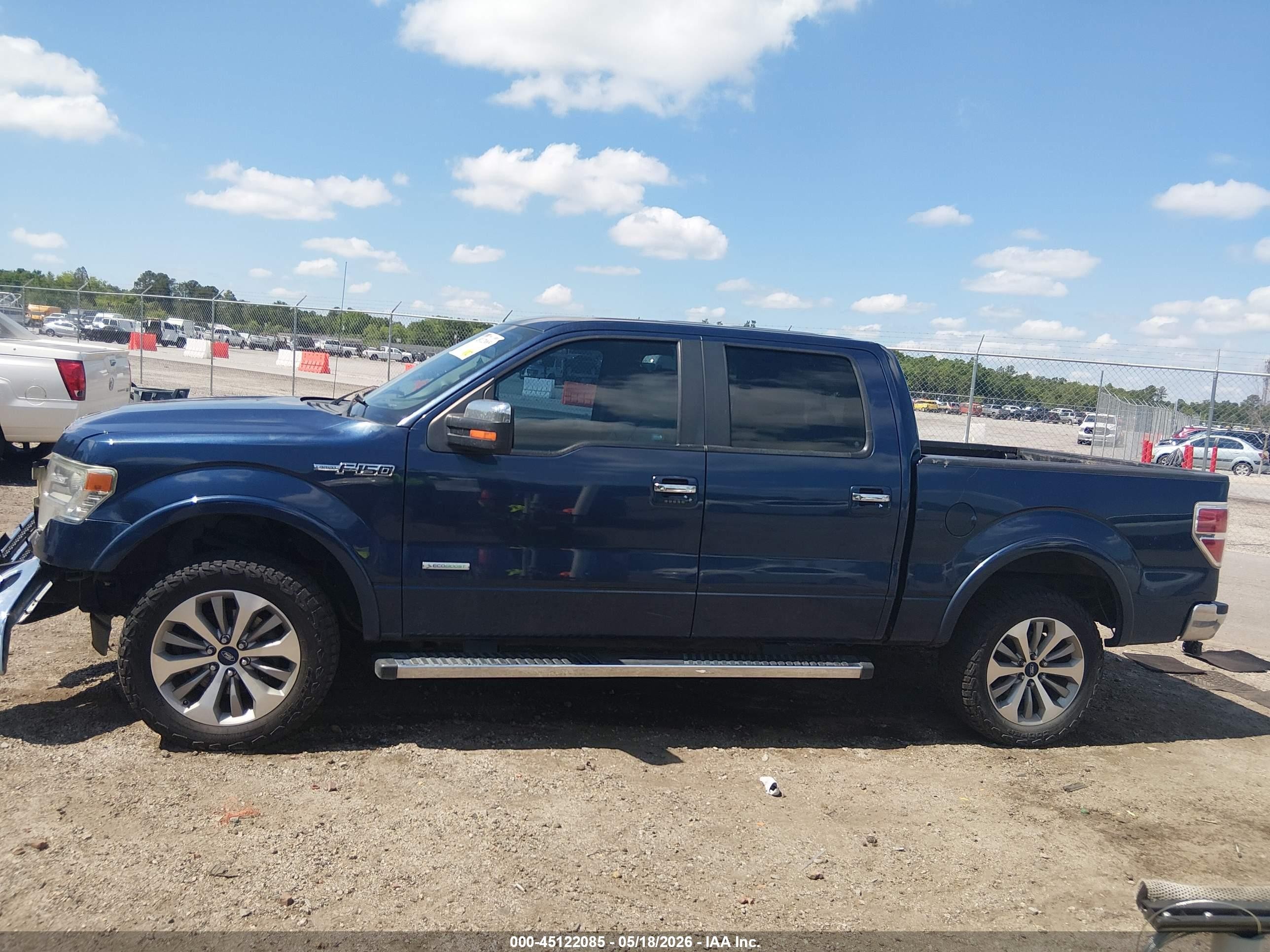 2014 Ford F-150 Lariat Blue vin: 1FTFW1CT5EFB49061