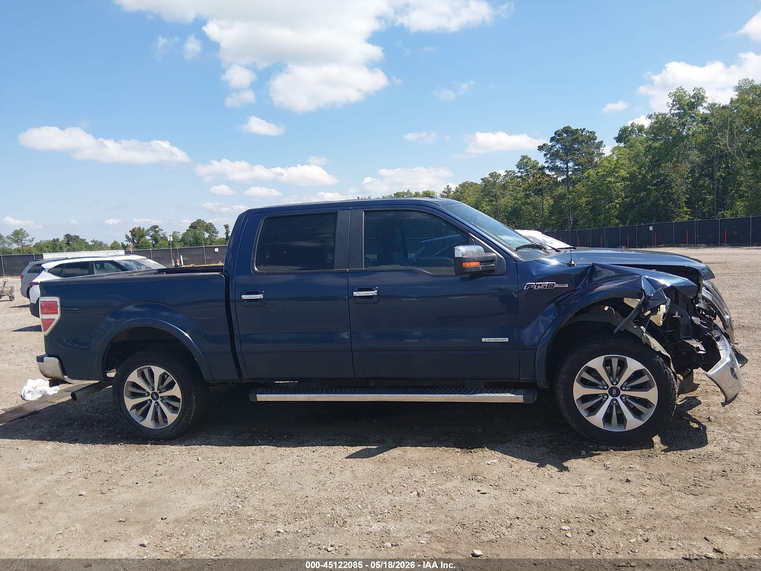 2014 Ford F-150 Lariat Blue vin: 1FTFW1CT5EFB49061