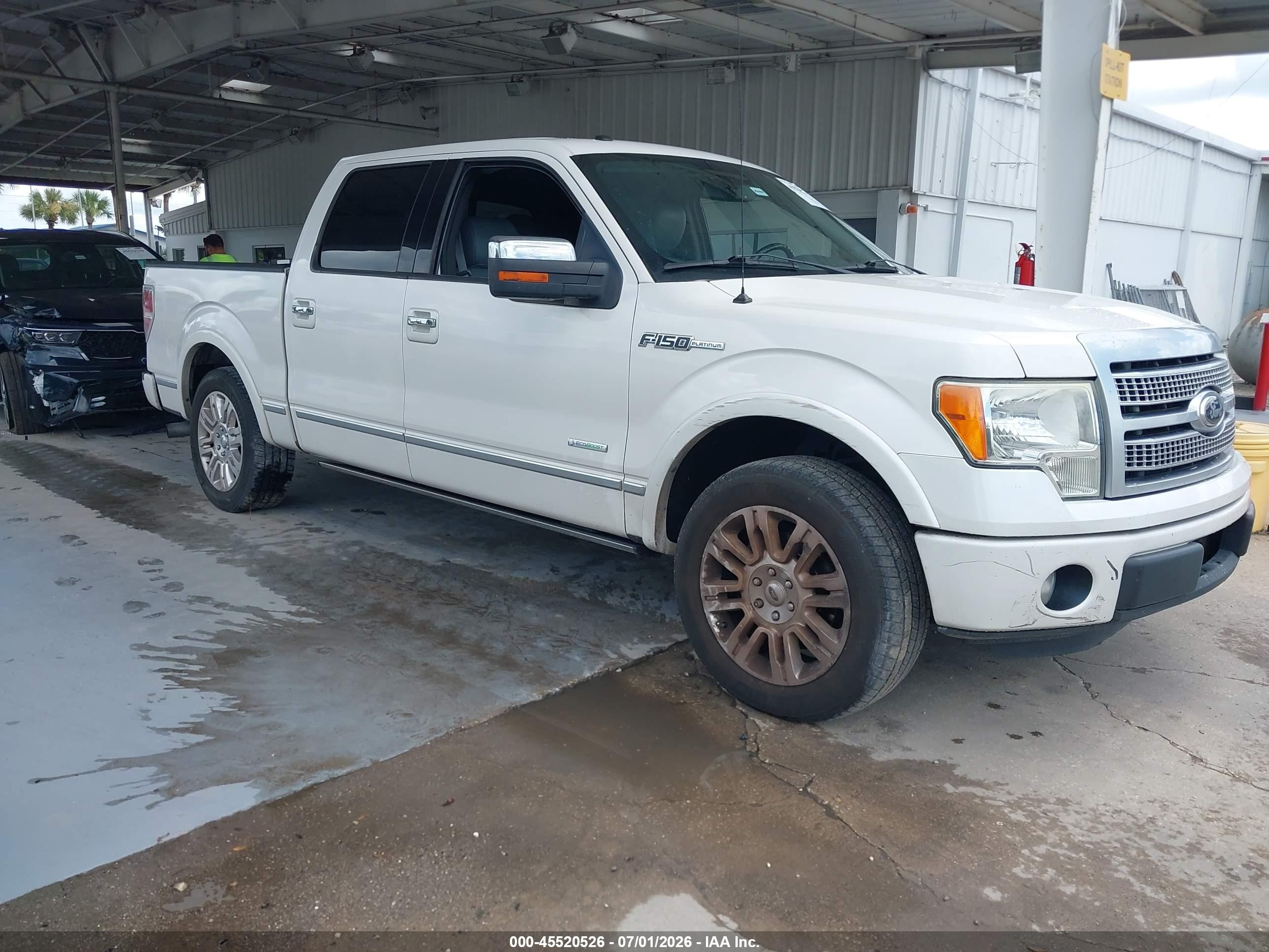 2012 Ford F-150 Platinum White vin: 1FTFW1CT6CFB21685