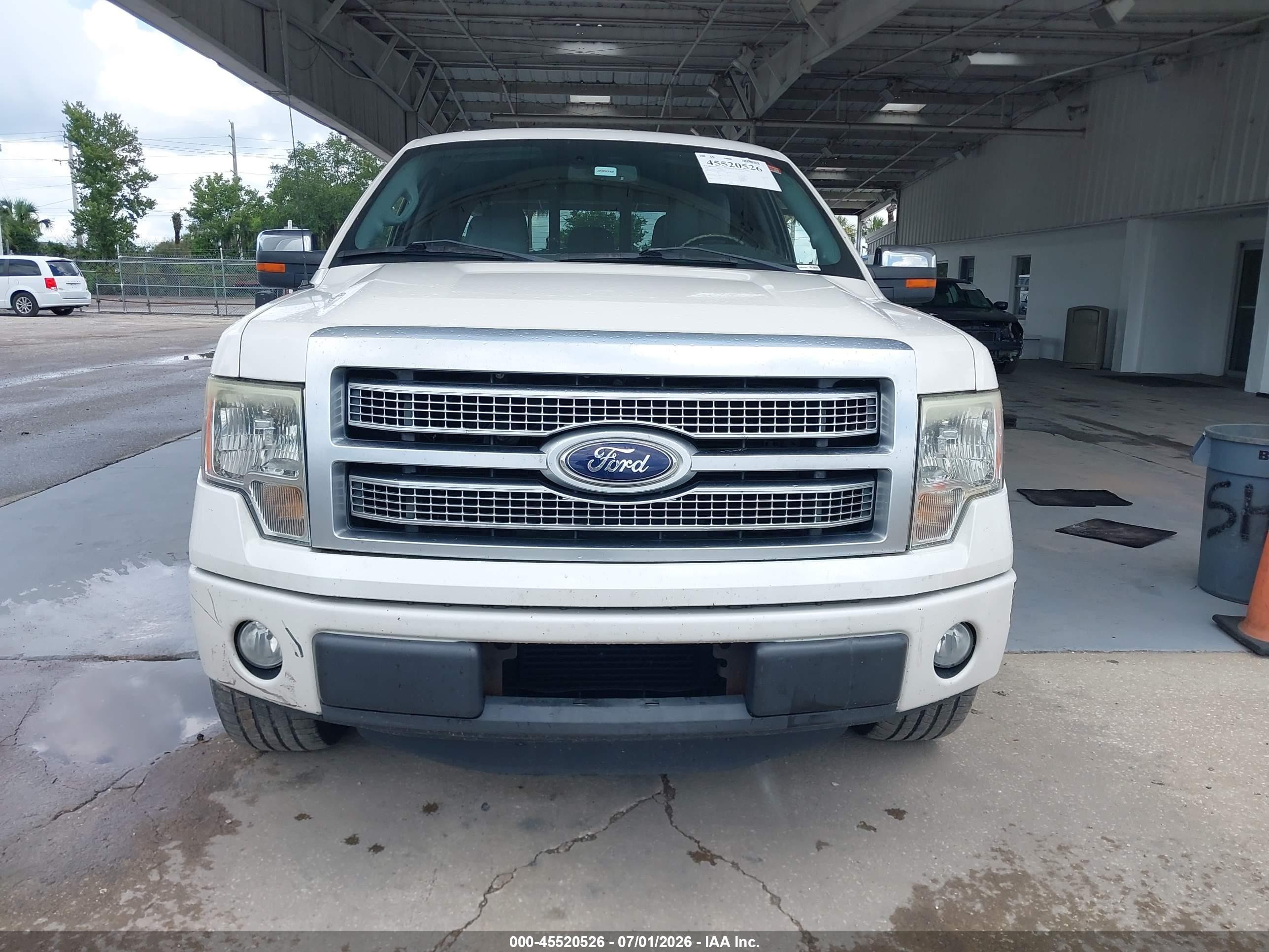 2012 Ford F-150 Platinum White vin: 1FTFW1CT6CFB21685