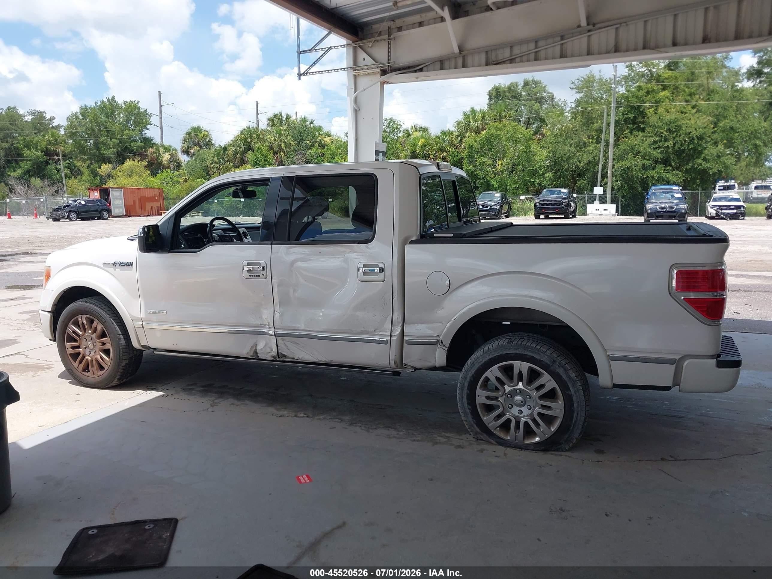 2012 Ford F-150 Platinum White vin: 1FTFW1CT6CFB21685